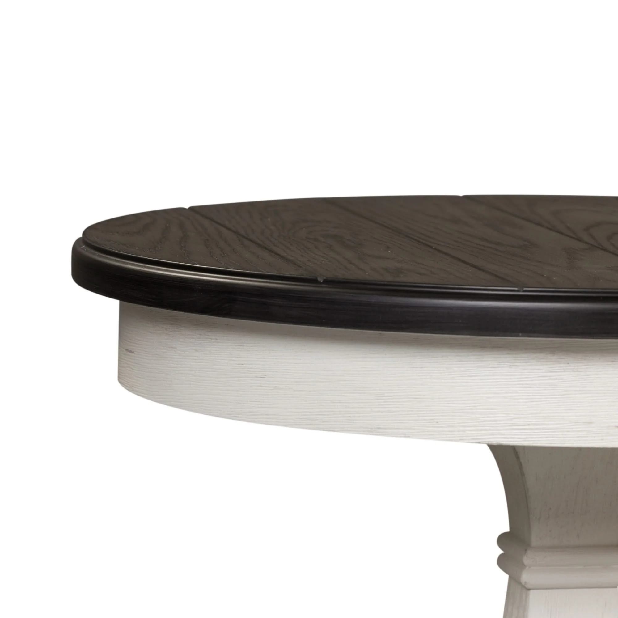 Allyson Park - Chair Side Table - Wirebrushed White / Charcoal - Image 2