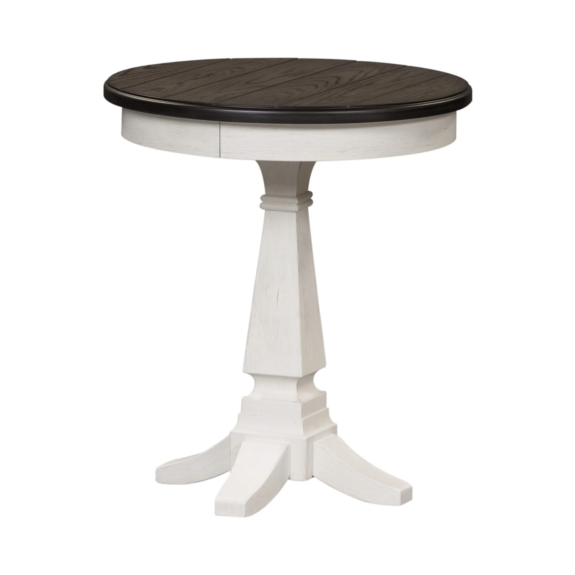 Allyson Park - Chair Side Table - Wirebrushed White / Charcoal - Image 4