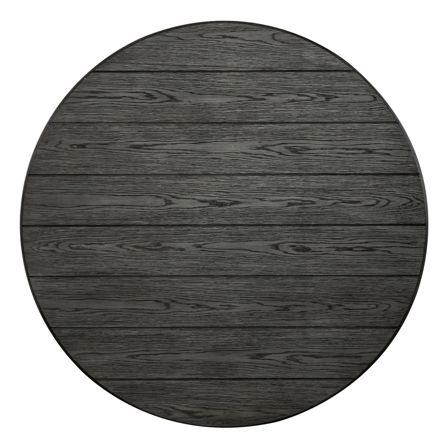 Allyson Park - Round Cocktail Table - Wirebrushed White / Charcoal - Image 3