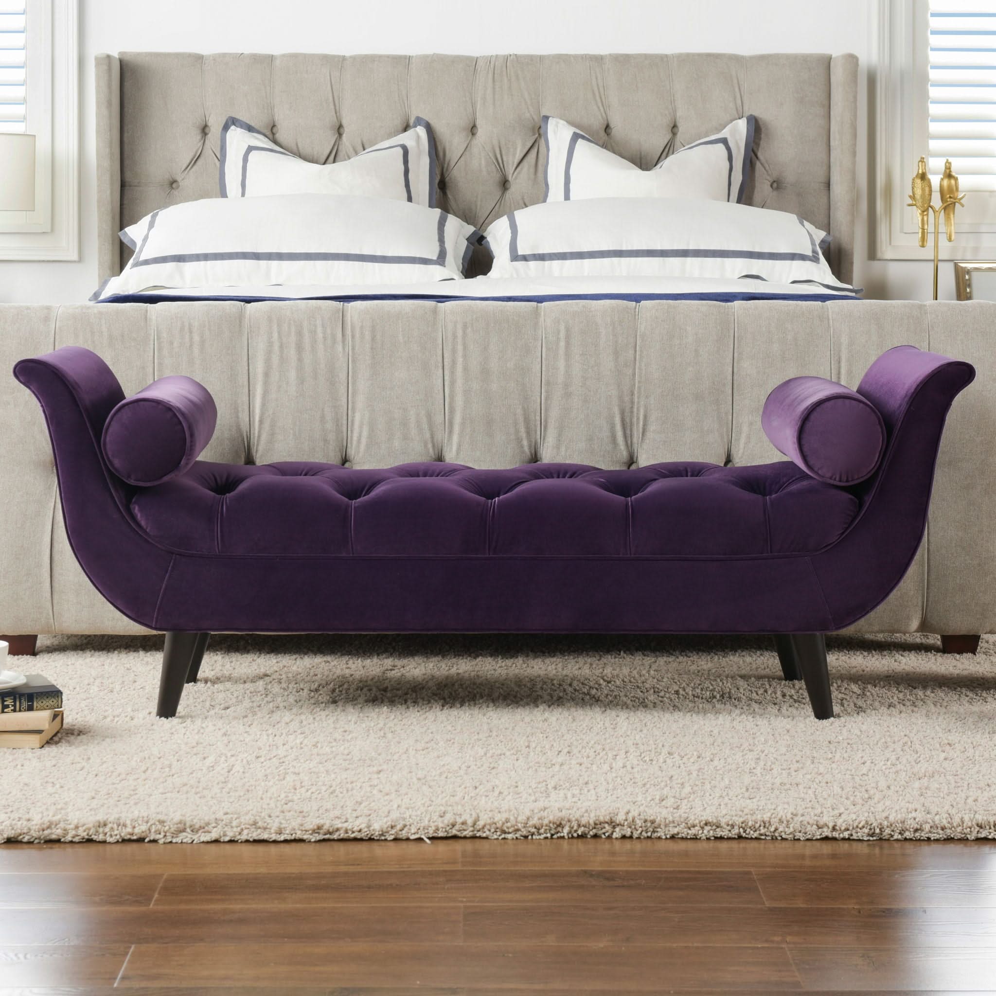 Alma - Tufted Flared Arm Entryway Bench - Image 4