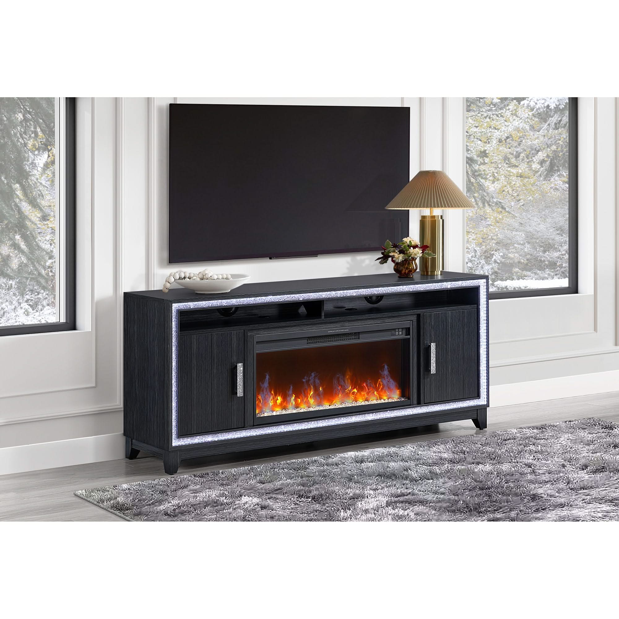 Almera - Fireplace With Adjustable Temperature And LED Options - Image 5