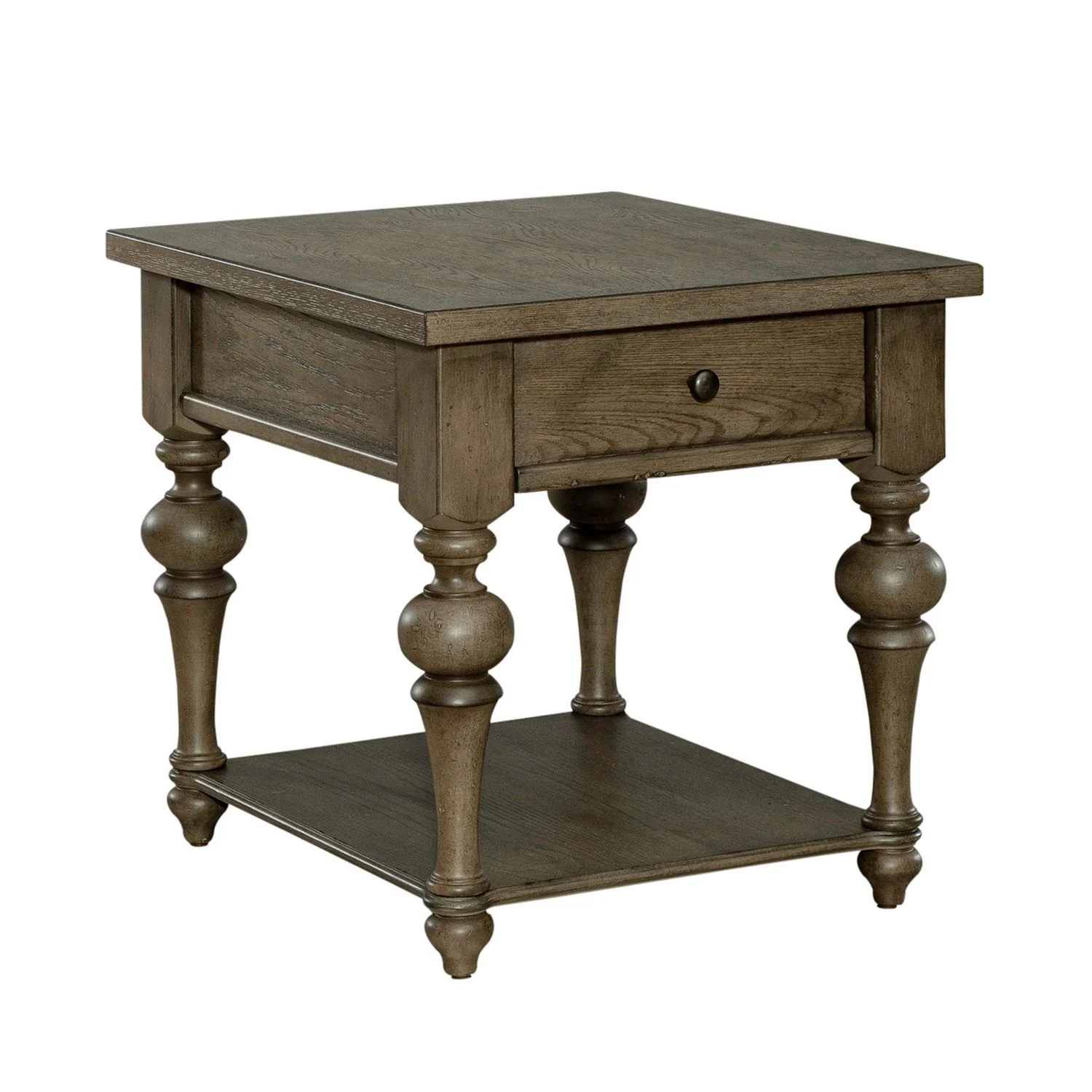 Americana Farmhouse - 3 Piece Table Set (1 Cocktail 2 End Tables) - Dusty Taupe - Image 2