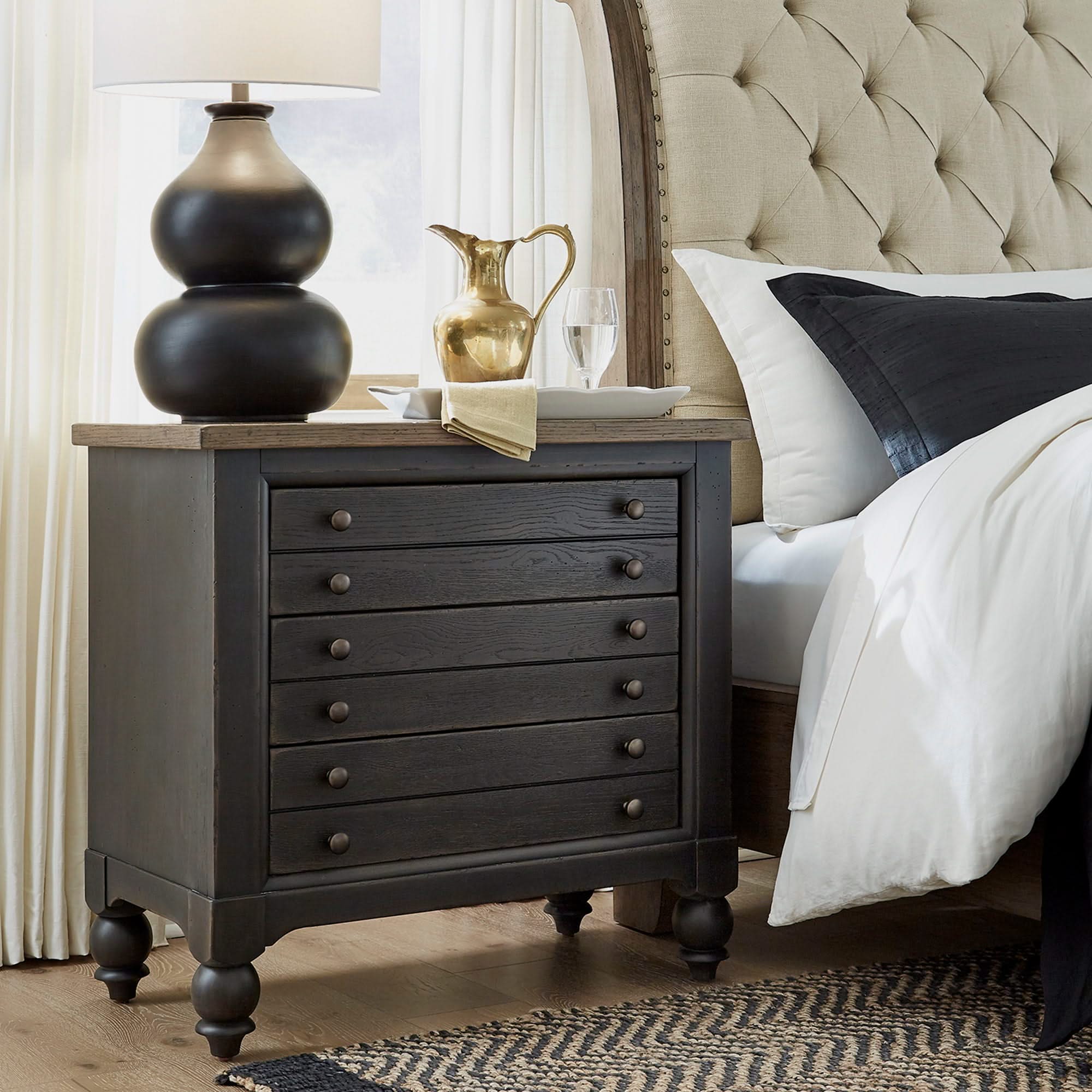 Americana Farmhouse - Bedside Chest With Charging Station - Image 2