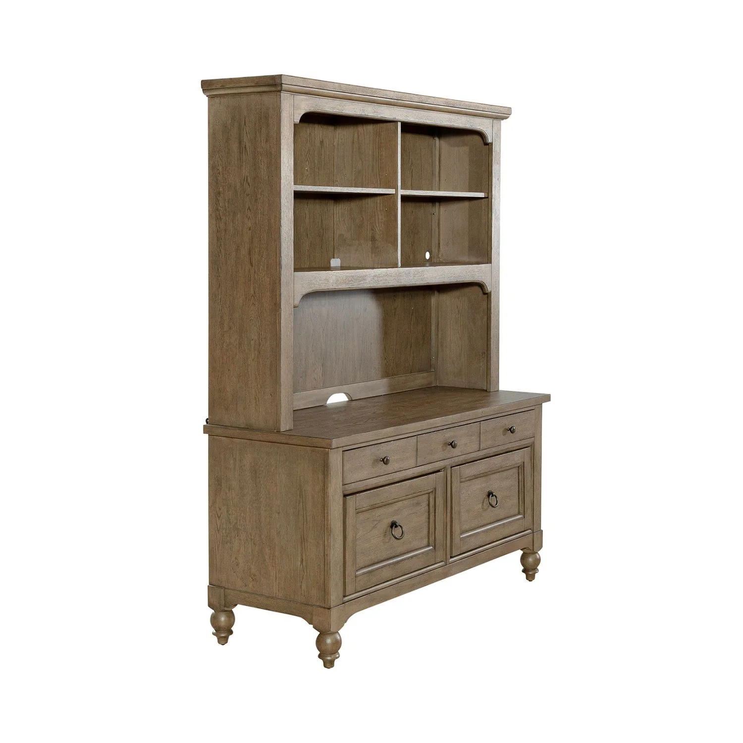 Americana Farmhouse - Credenza Hutch - Dusty Taupe - Image 2