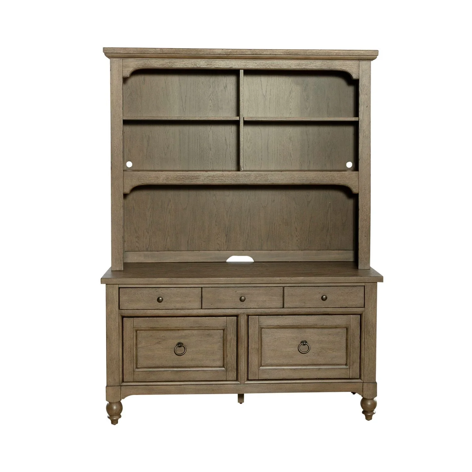 Americana Farmhouse - Credenza Hutch - Dusty Taupe - Image 3