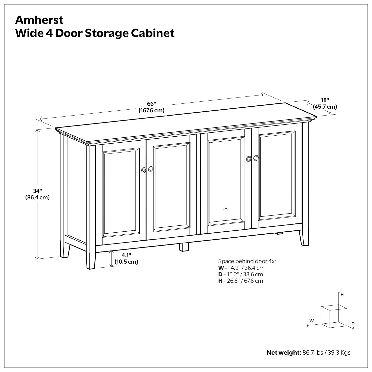 Amherst - 4 Door Storage Cabinet - Image 5