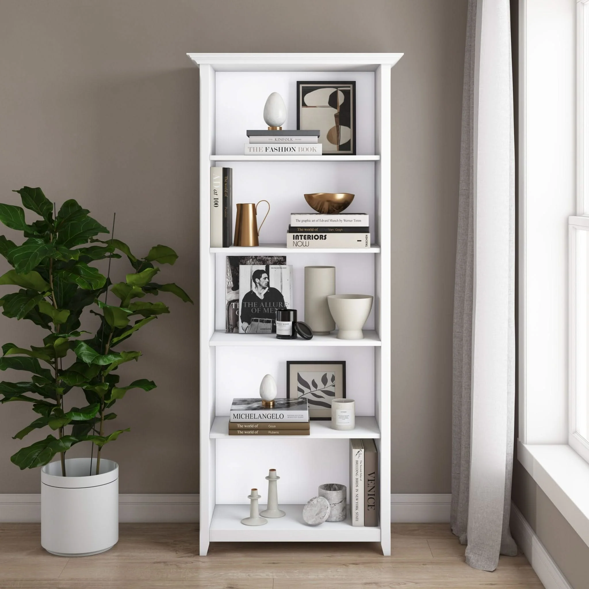 Amherst - 5 Shelf Bookcase, Handcrafted - Image 2