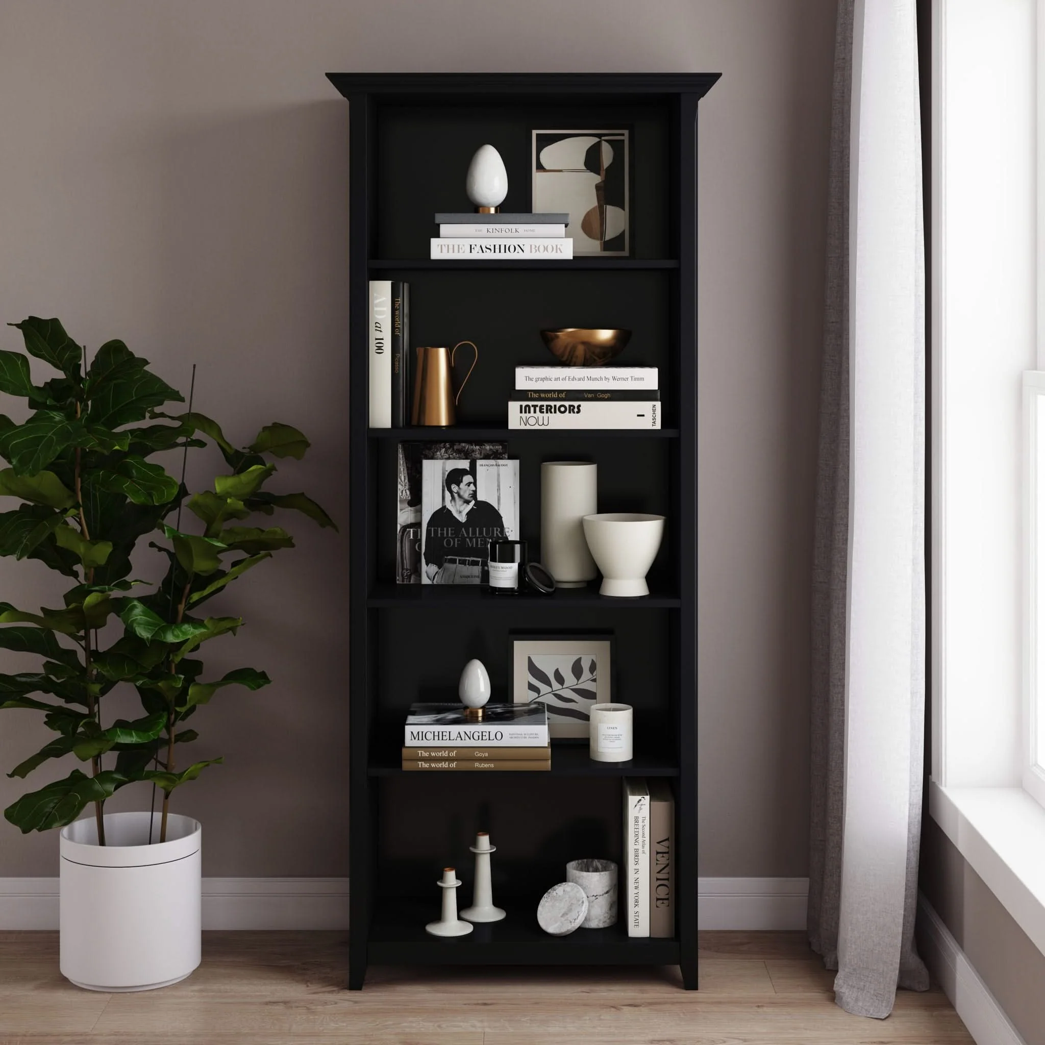 Amherst - 5 Shelf Bookcase, Handcrafted - Image 6
