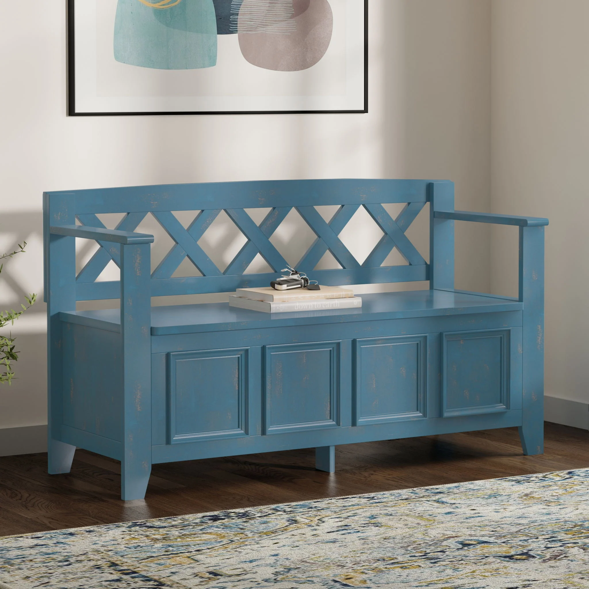 Amherst - Handcrafted Entryway Storage Bench - Image 19