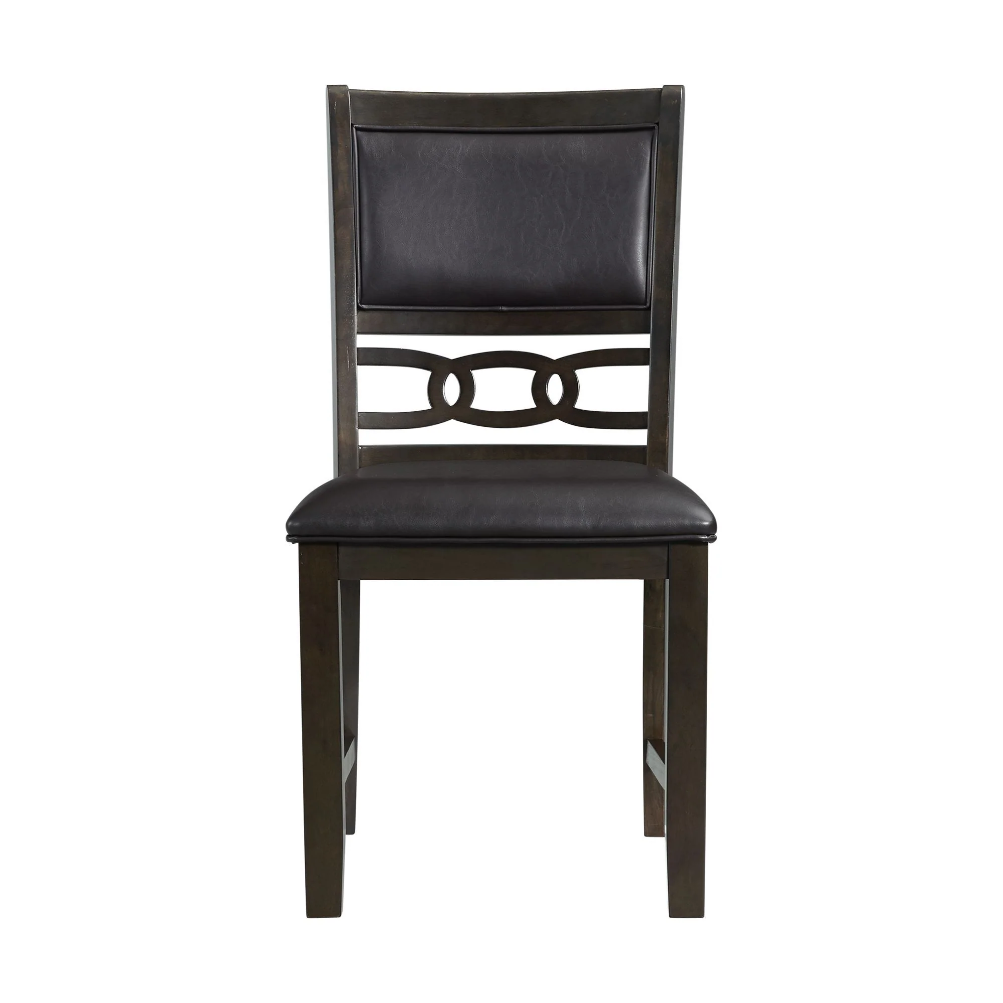 Amherst - Standard Height Faux Leather Side Chair (Set of 2) - Walnut - Image 2