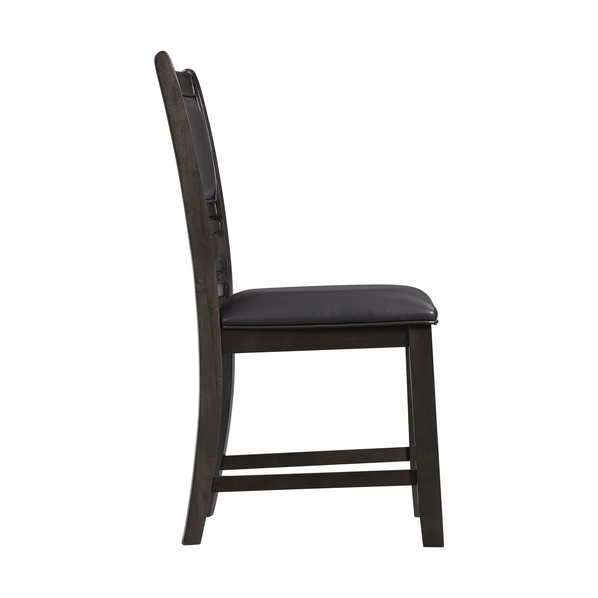 Amherst - Standard Height Faux Leather Side Chair (Set of 2) - Walnut - Image 4