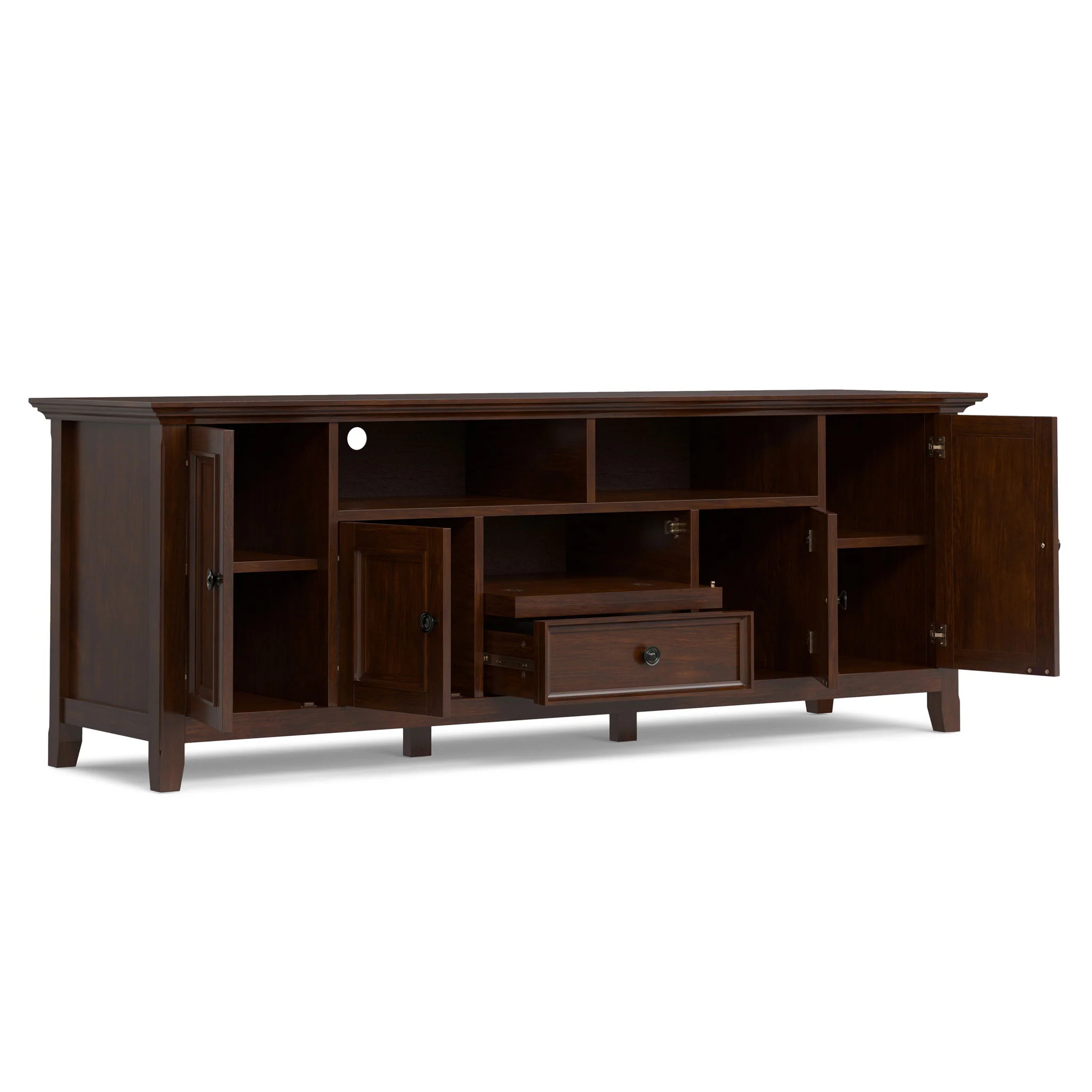 Amherst - TV Stand For TVs Up To 80" - Brown - Image 2