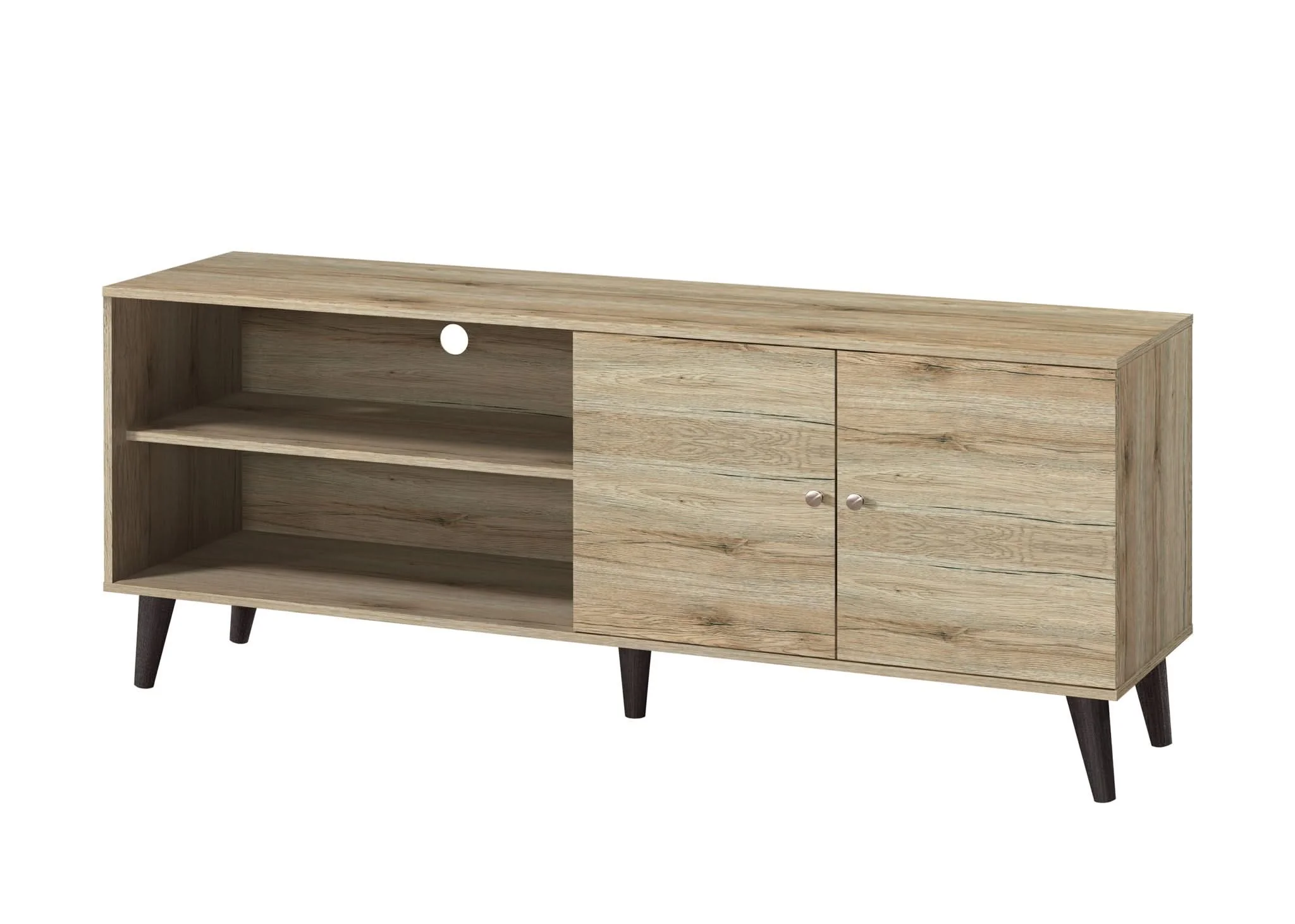 Amidon - TV Stand, With 2 Storage Shelves And 1 Cabinet - Image 6