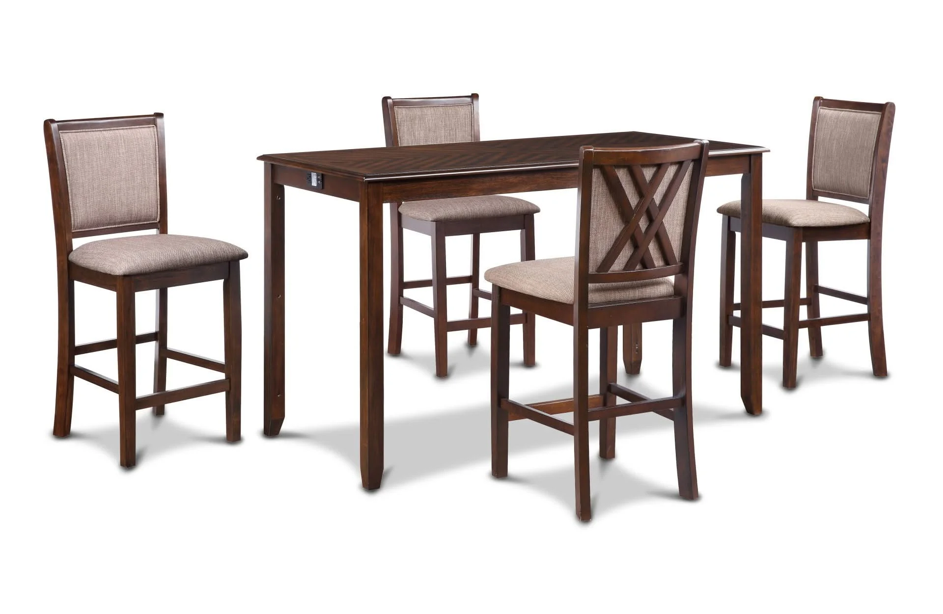 Amy - 60" Counter Table & Chairs With Storage - Image 10