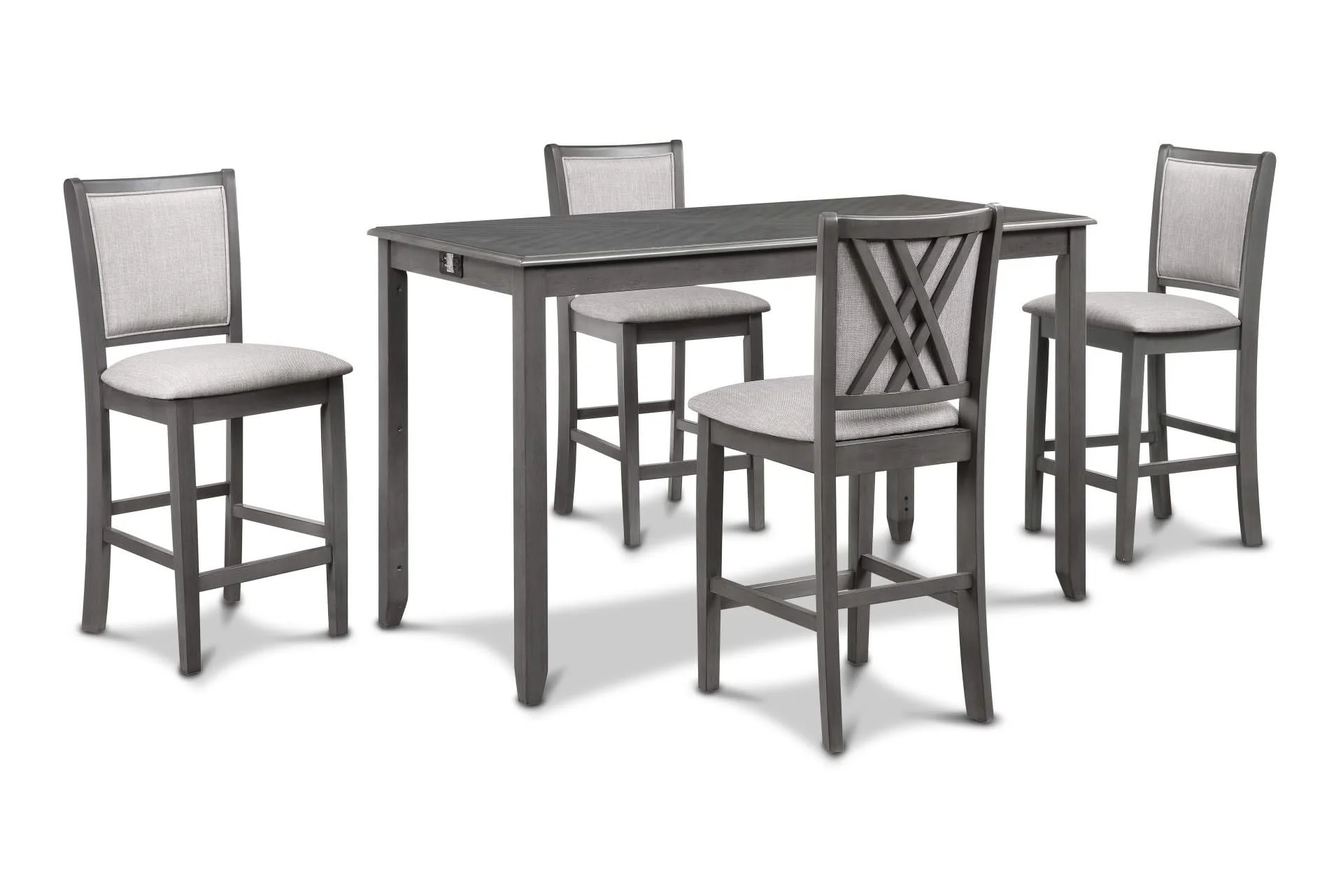 Amy - 60" Counter Table & Chairs With Storage - Image 7