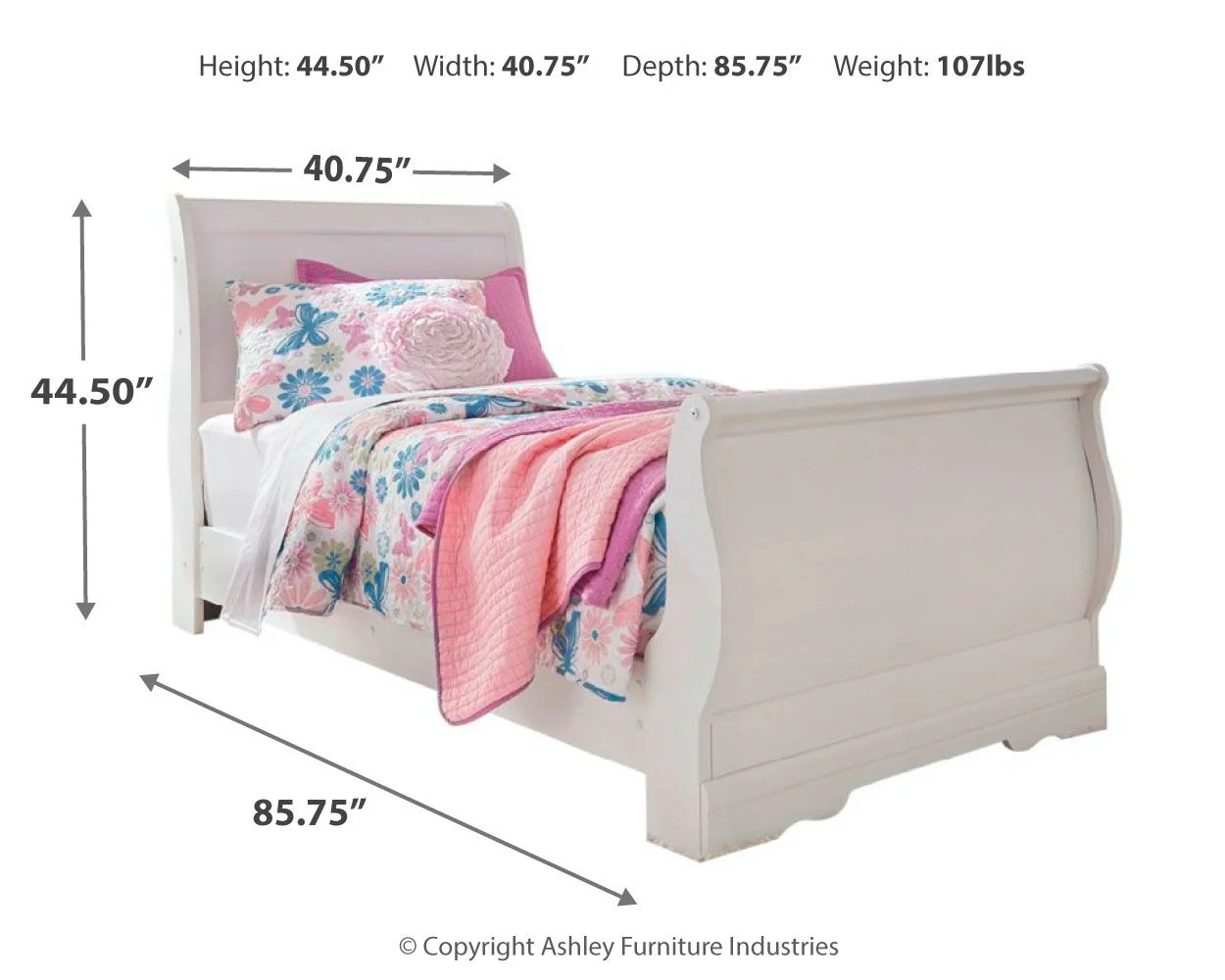 Anarasia - Sleigh Bed - Image 3