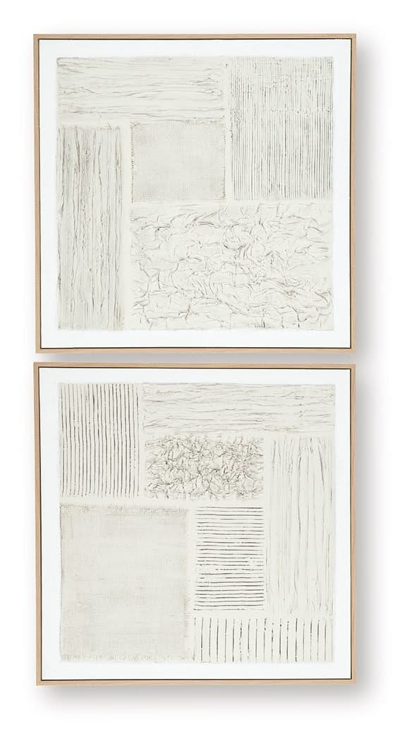 Andorfield - Wall Art Set (Set of 2) - Beige / Black / White - Image 2
