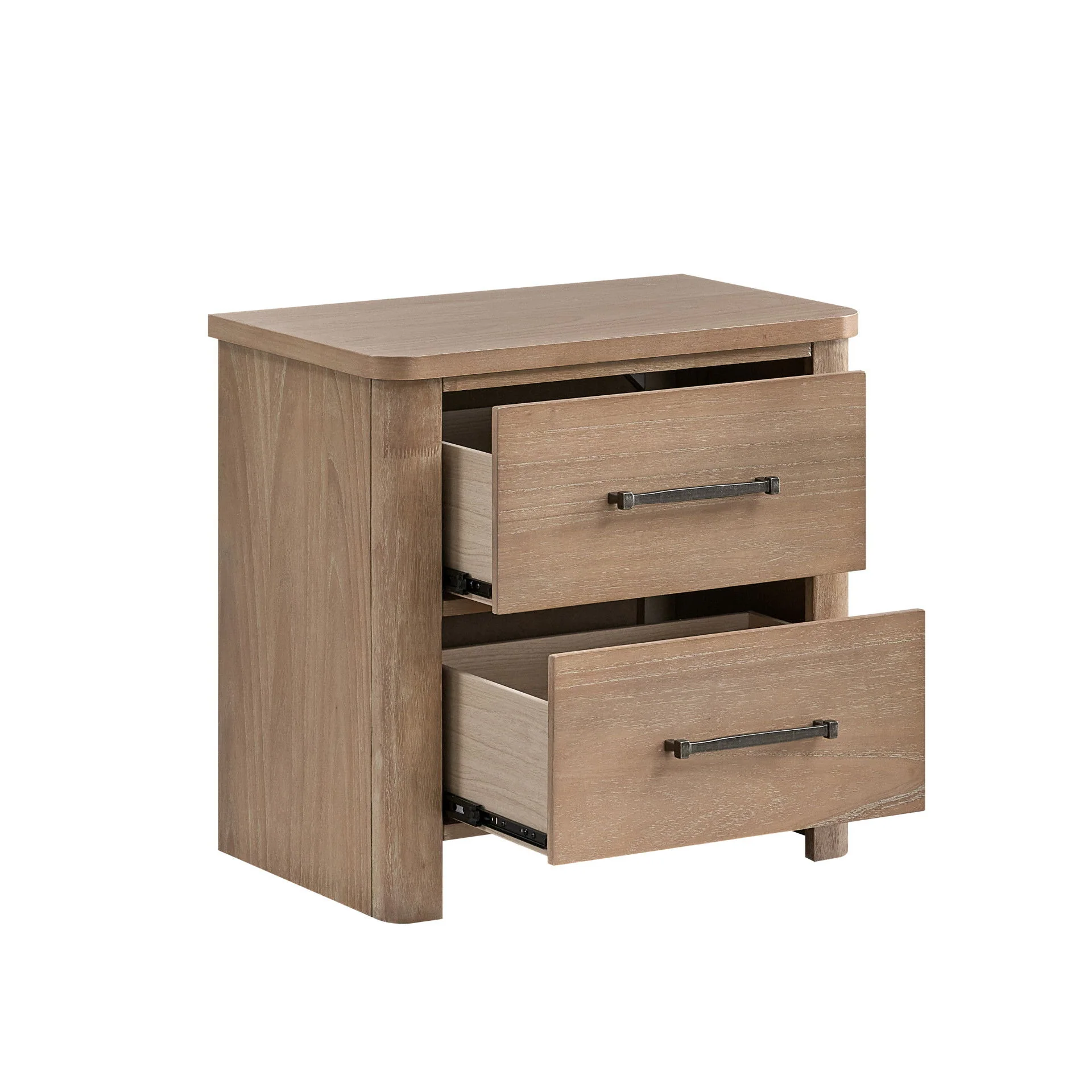 Anika - 2 Drawer Nightstand - Natural / Brown - Image 2