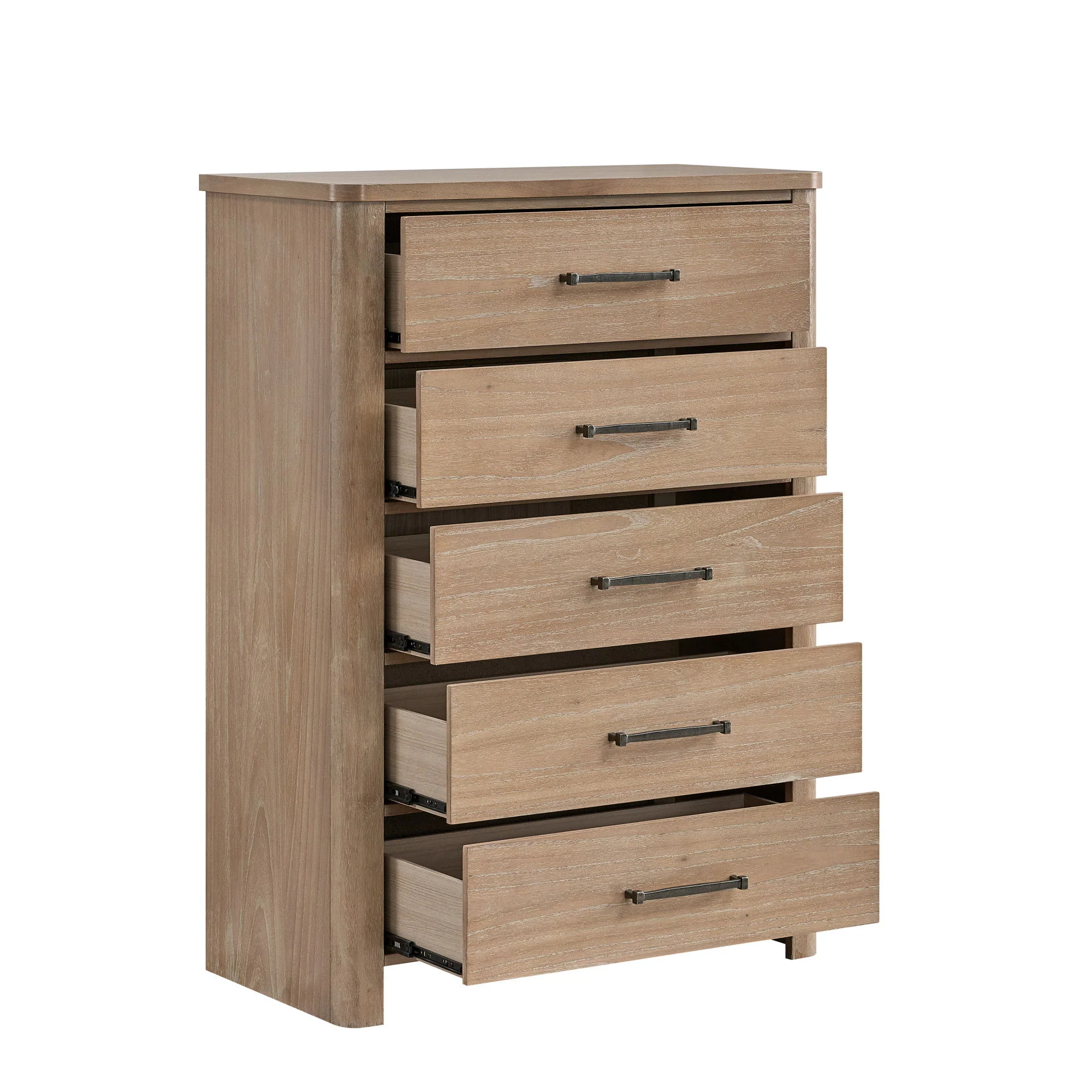 Anika - 5 Drawer Chest - Natural / Brown - Image 2