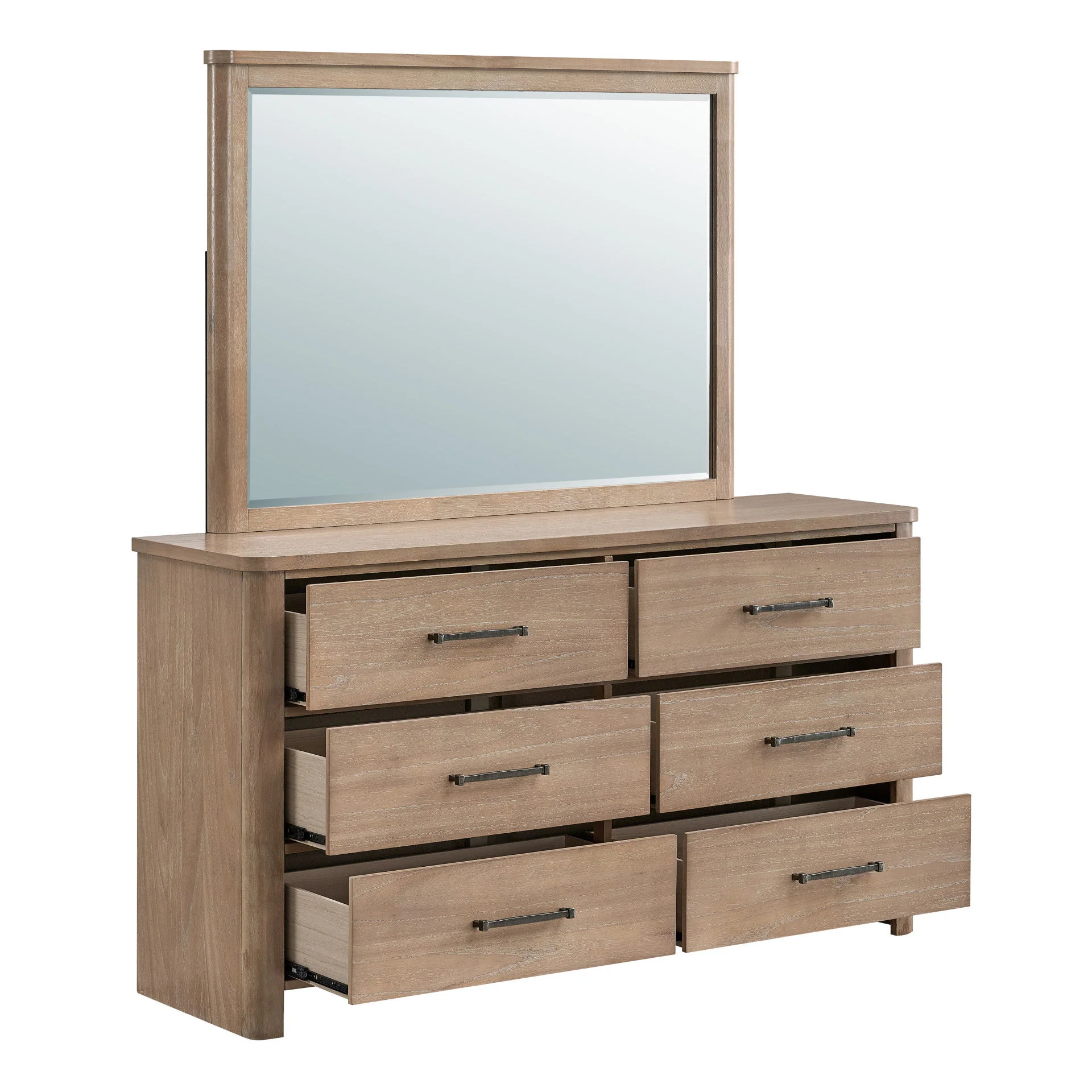 Anika - Mirror - Natural / Brown - Image 3