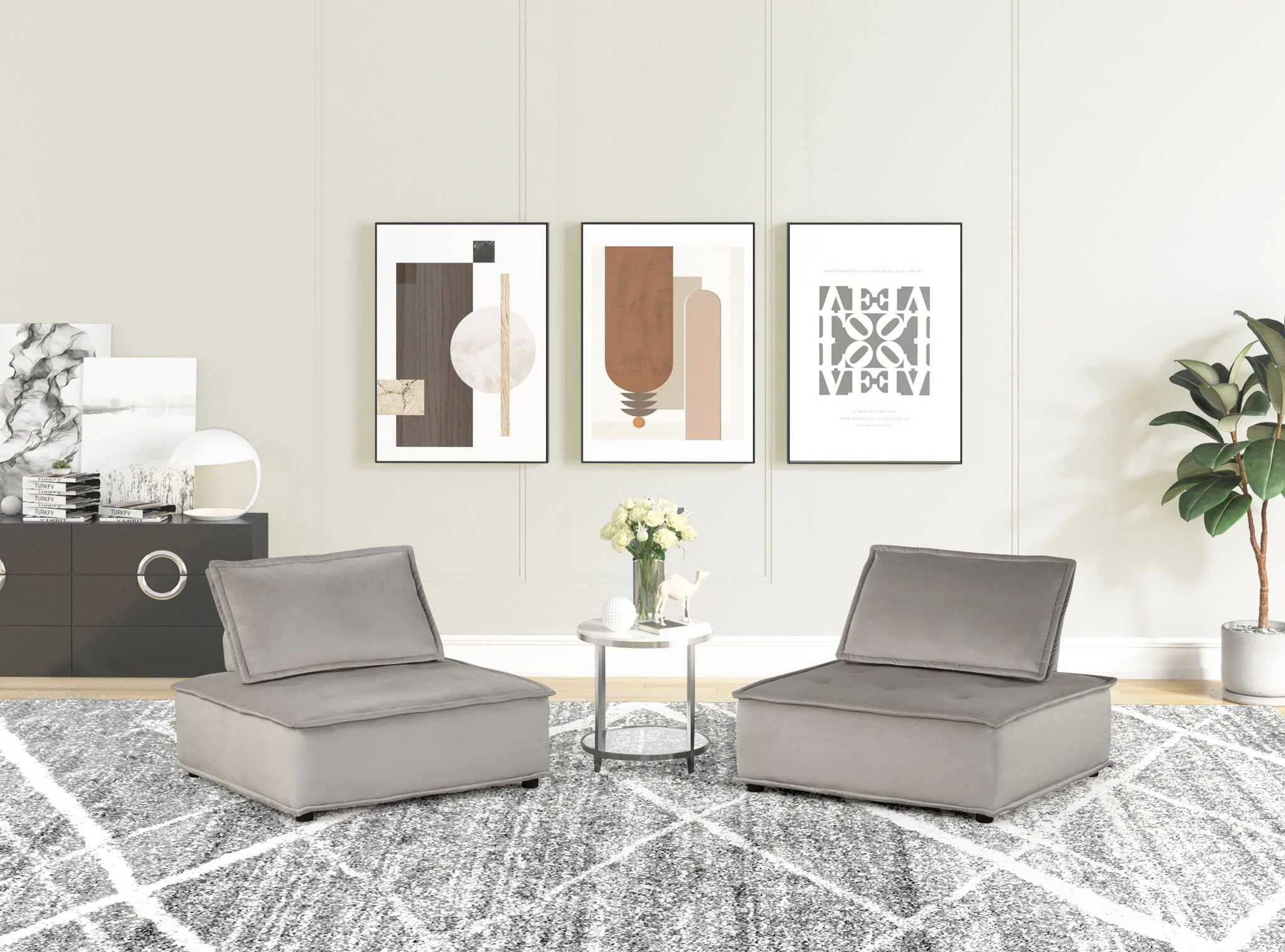 Anna - Armless Lounge Chair - Image 2