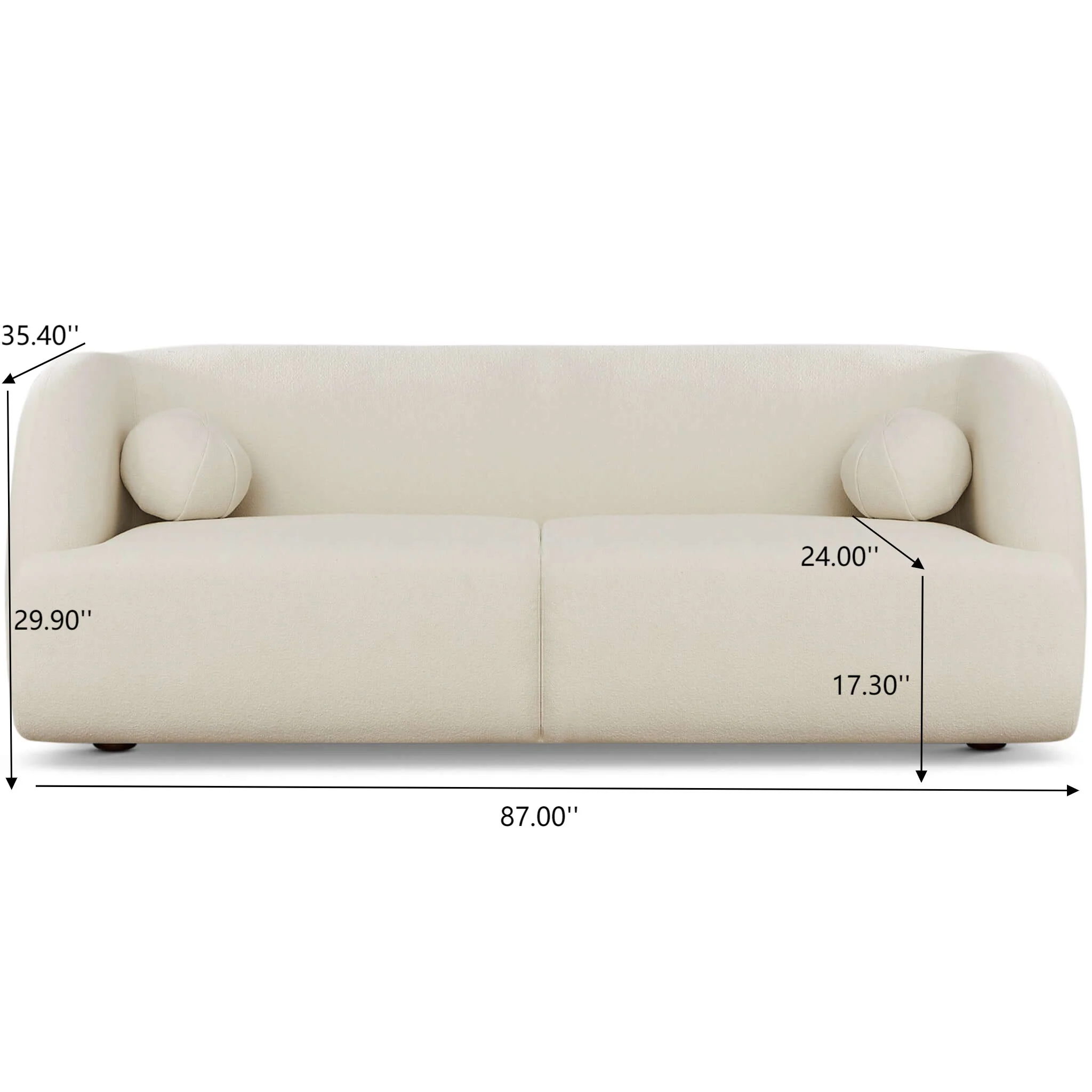 Anna - French Boucle Sofa - Image 4