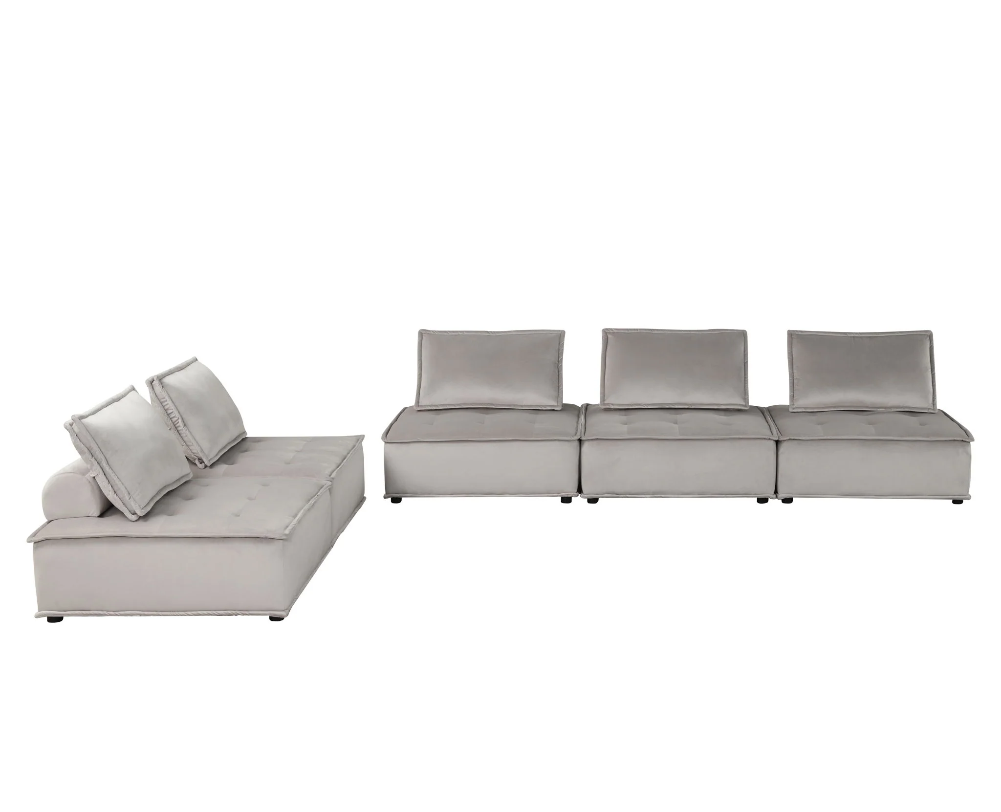 Anna - Stylish Sectional Sofa Ottoman - Image 13