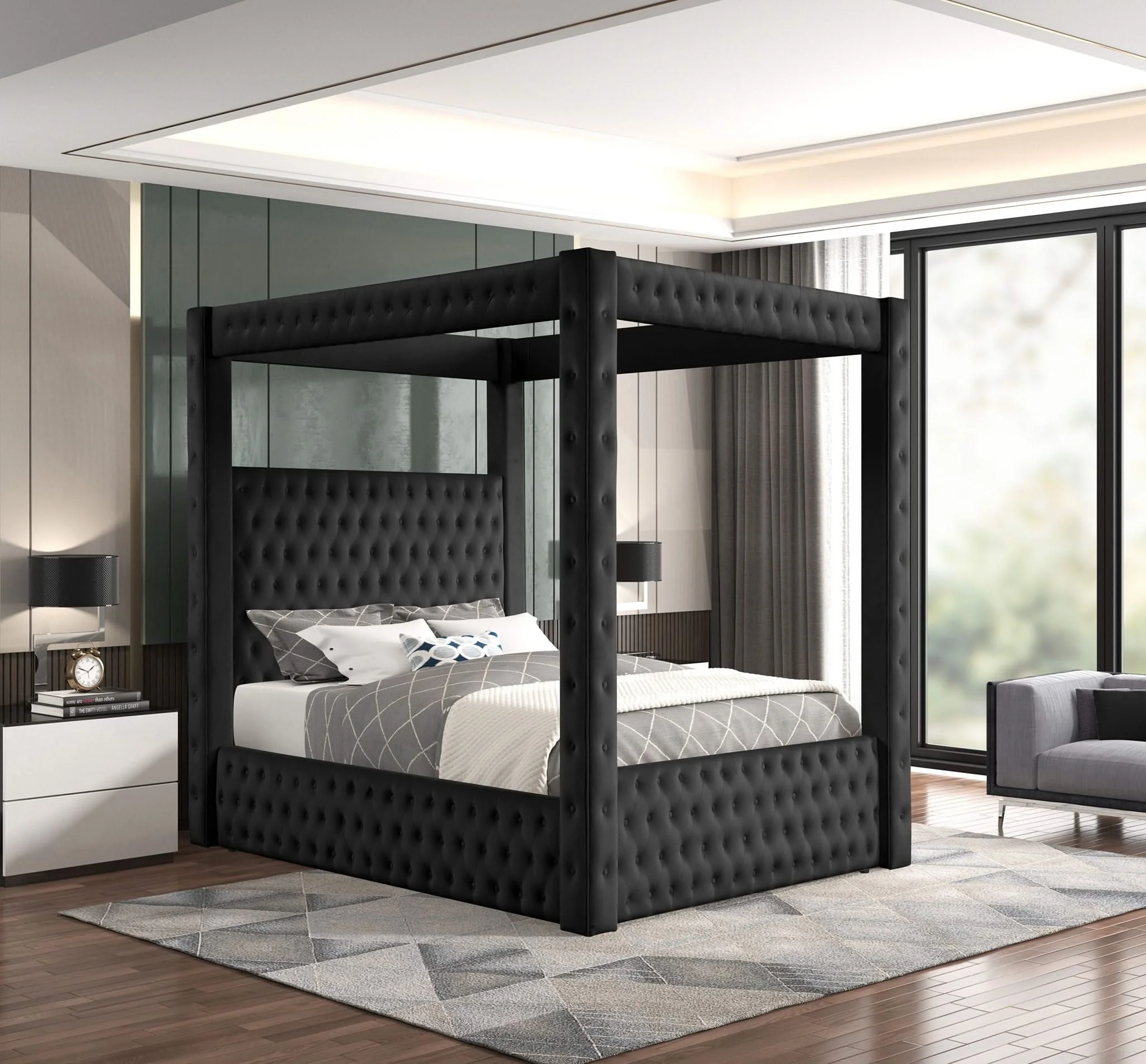 Annabelle - Queen Canopy Bed - Black - Image 4