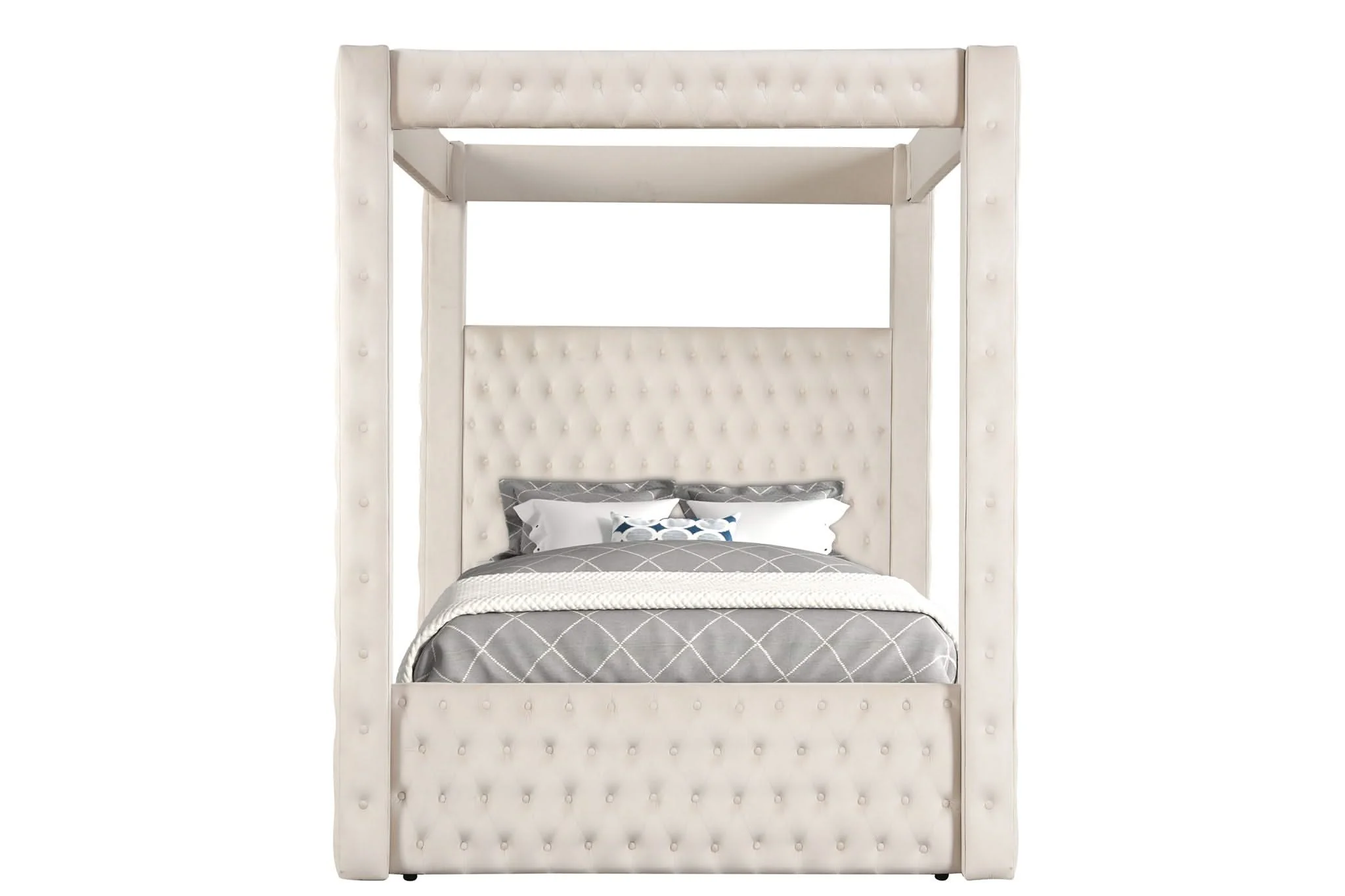 Annabelle - Queen Canopy Bed - Ivory - Image 2