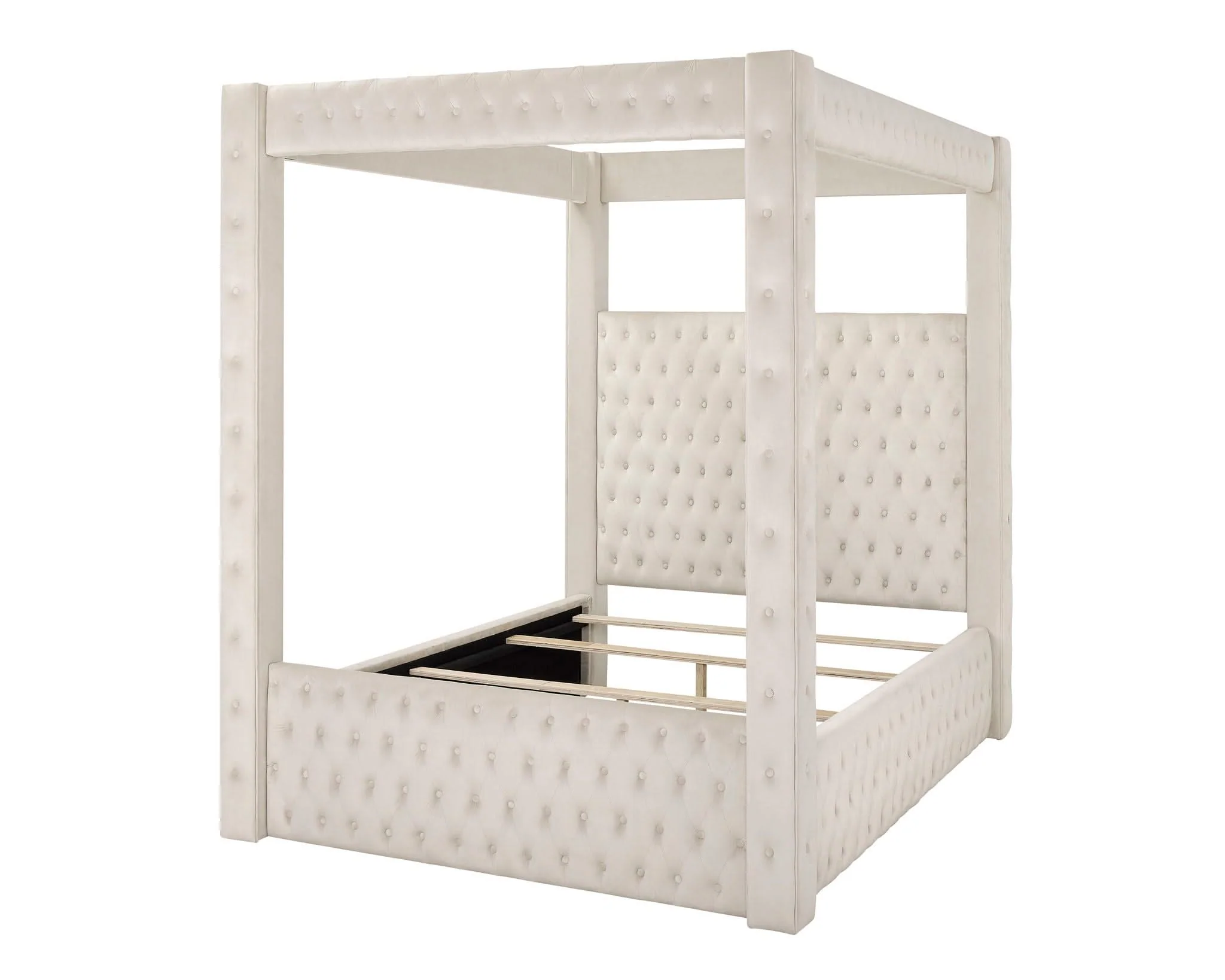 Annabelle - Queen Canopy Bed - Ivory - Image 4