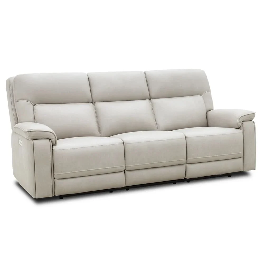 Moto Motion Apollo Dove Light Gray Power Reclining Living Room Set with Immersive Sound Sofa and Loveseat - Image 10