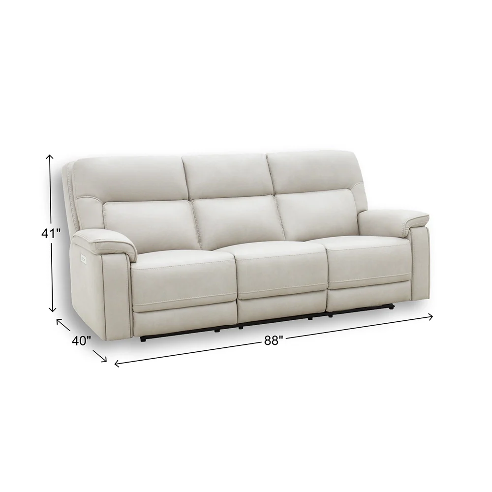 Moto Motion Apollo Dove Light Gray Power Reclining Sofa with Immersive Sound - Image 6
