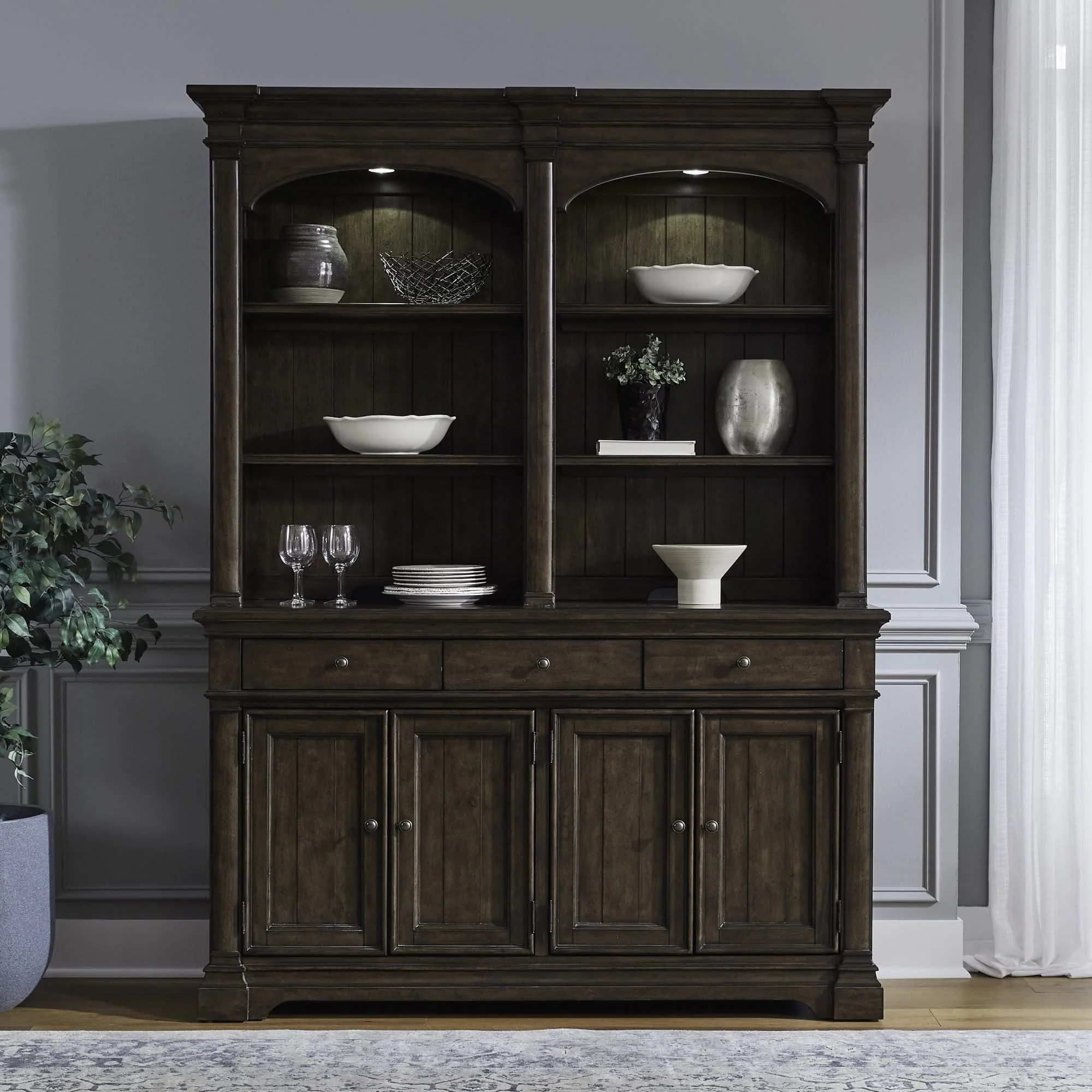 Arden Road - Hutch & Buffet - Satin Cherry