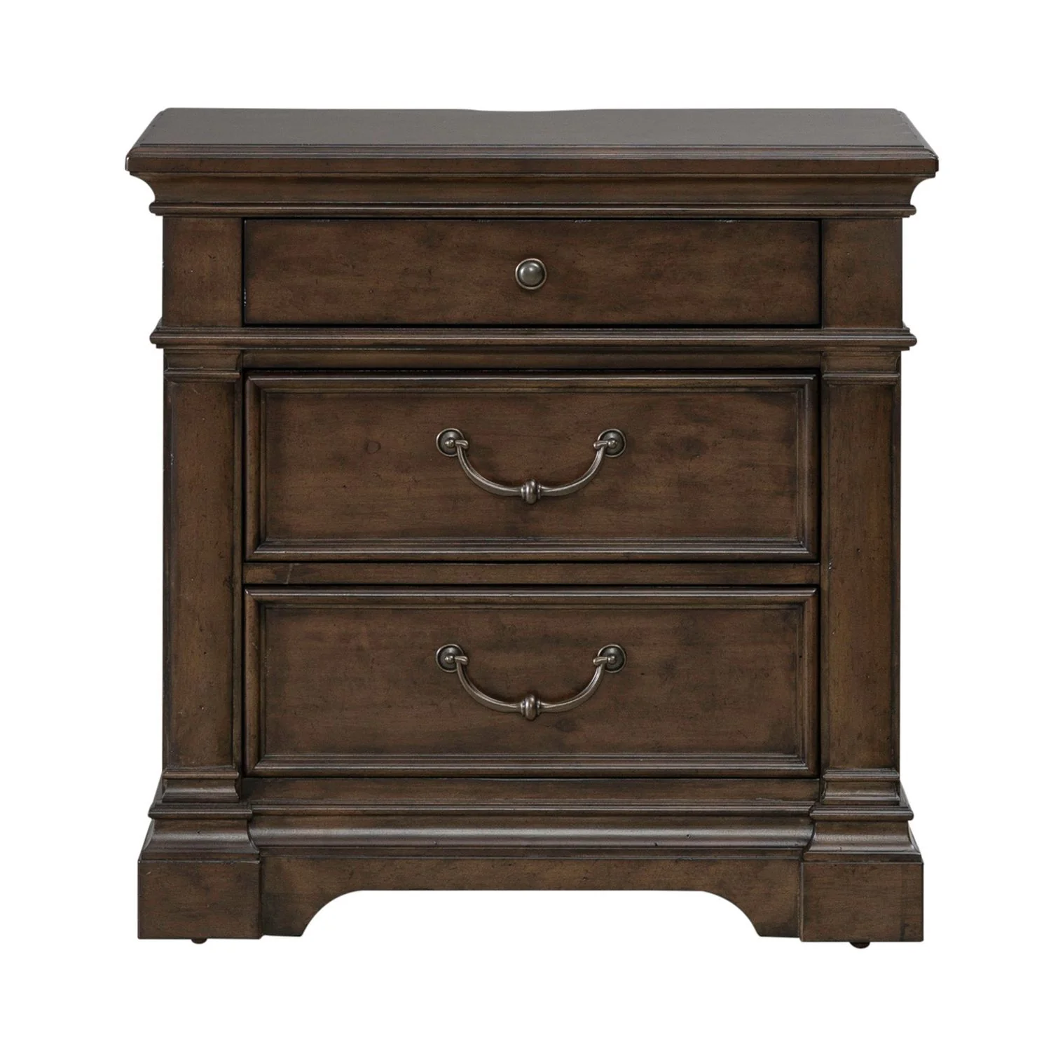 Arden Road - Nightstand With Charging Station - Satin Cherry - Image 3