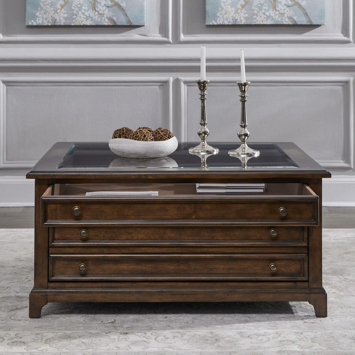 Arden Road - Square Collector Cocktail Table - Satin Cherry - Image 2
