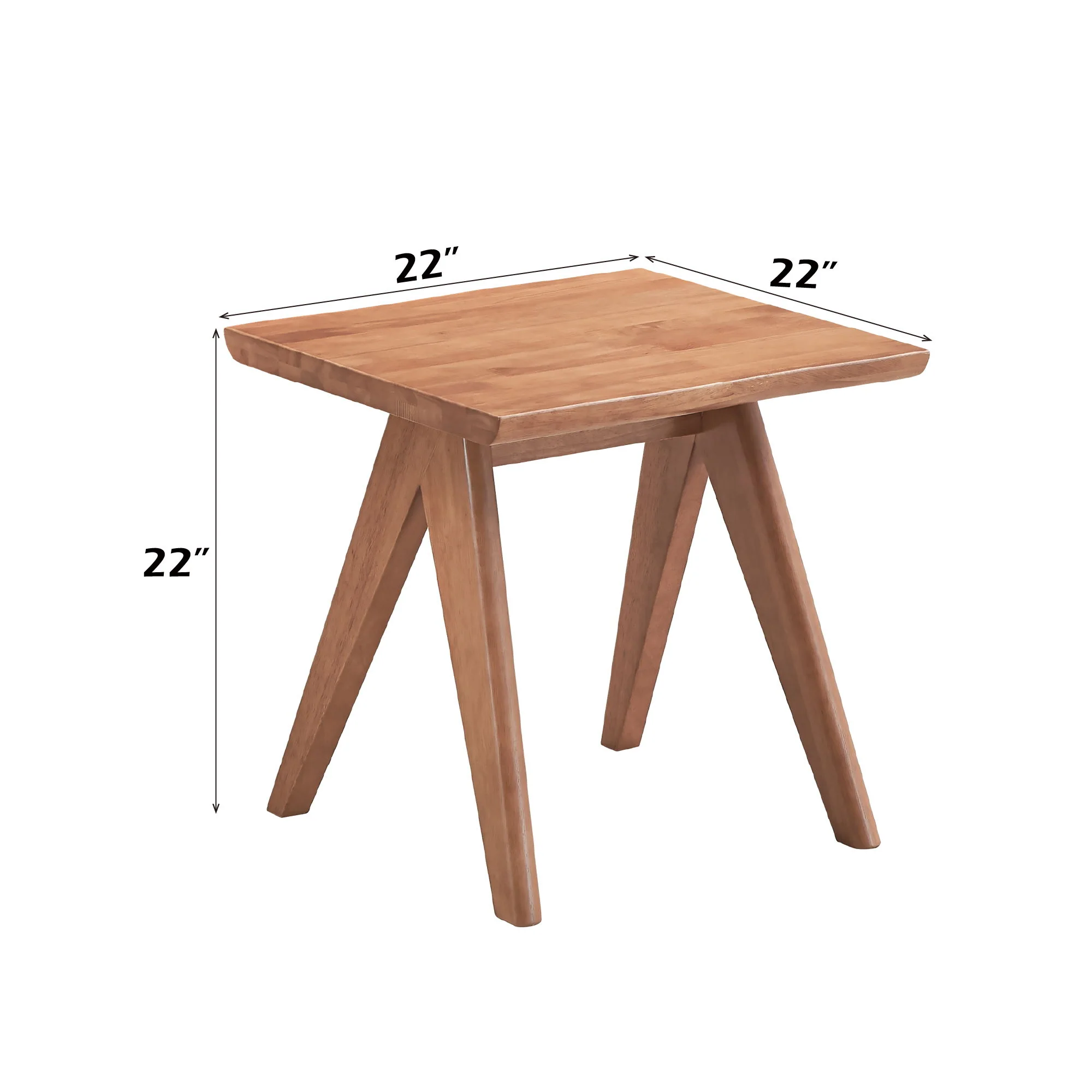 Armchair And Matching Square End Table, 2 Piece Living Room Set - Natural - Image 3