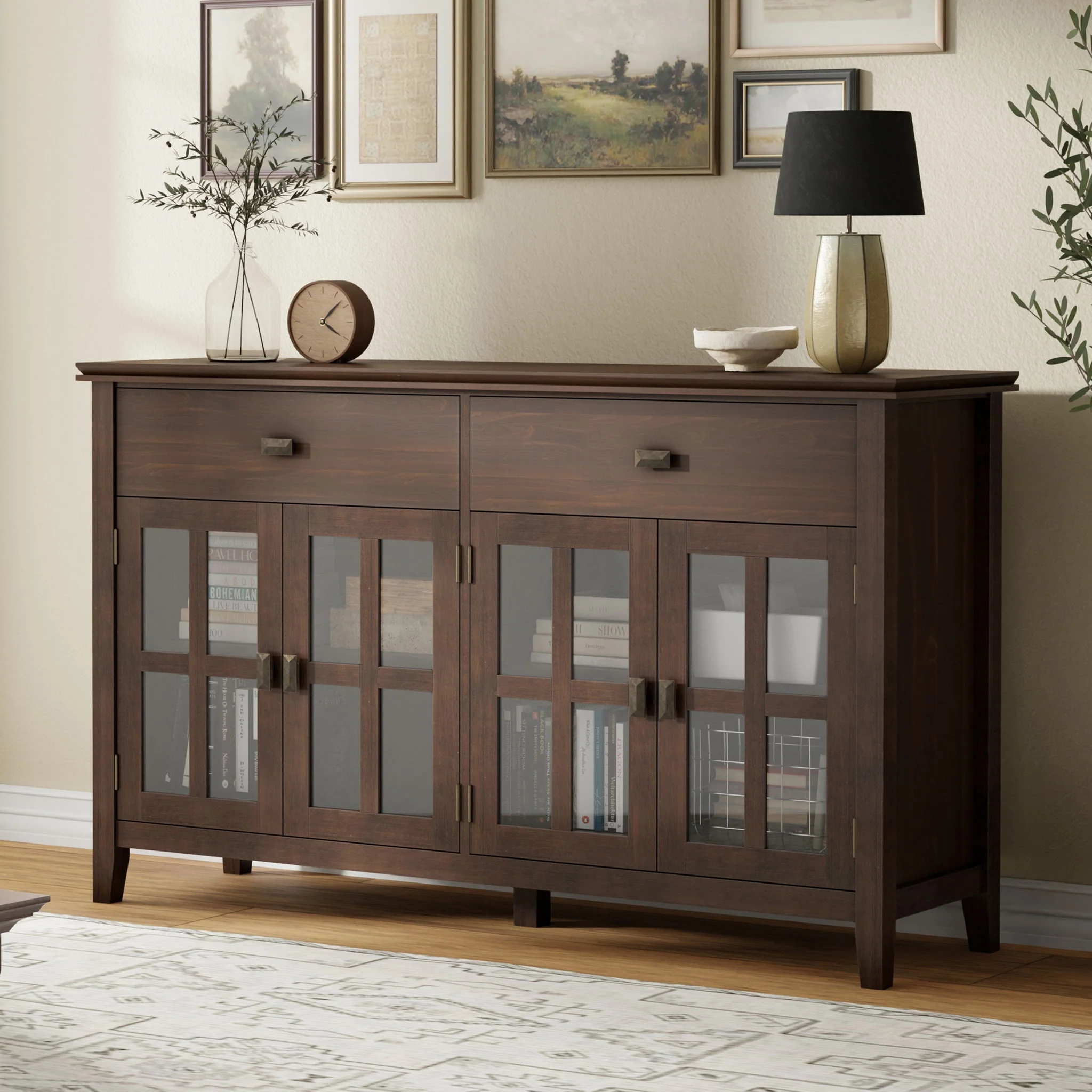 Artisan - Large 4 Door Sideboard Buffet - Brown - Image 4