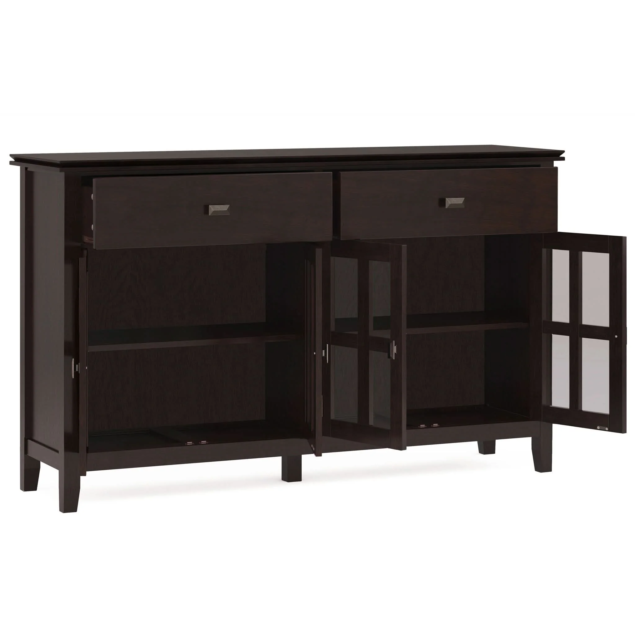 Artisan - Large 4 Door Sideboard Buffet - Dark Chestnut Brown - Image 3