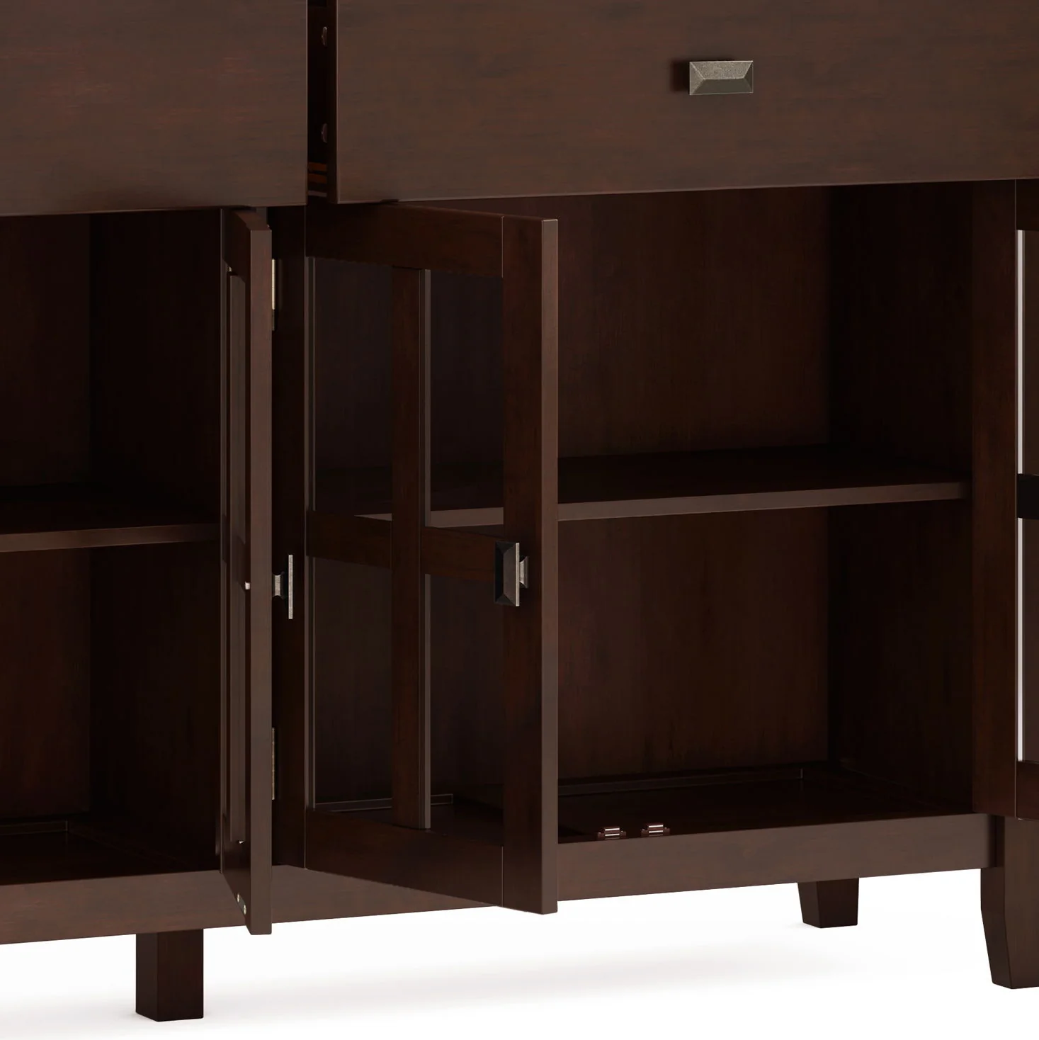 Artisan - Large 4 Door Sideboard Buffet - Russet Brown - Image 4
