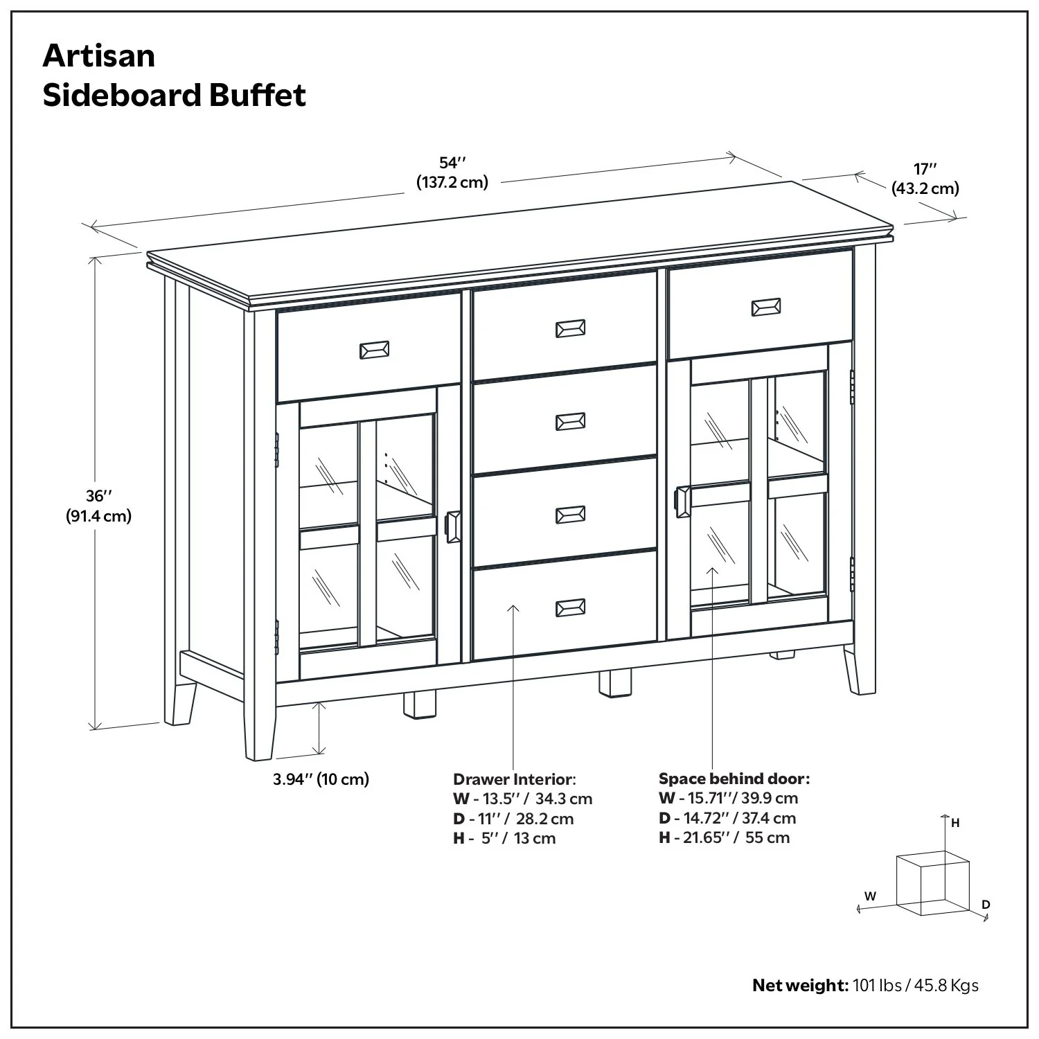 Artisan - Sideboard Buffet - Brown - Image 3