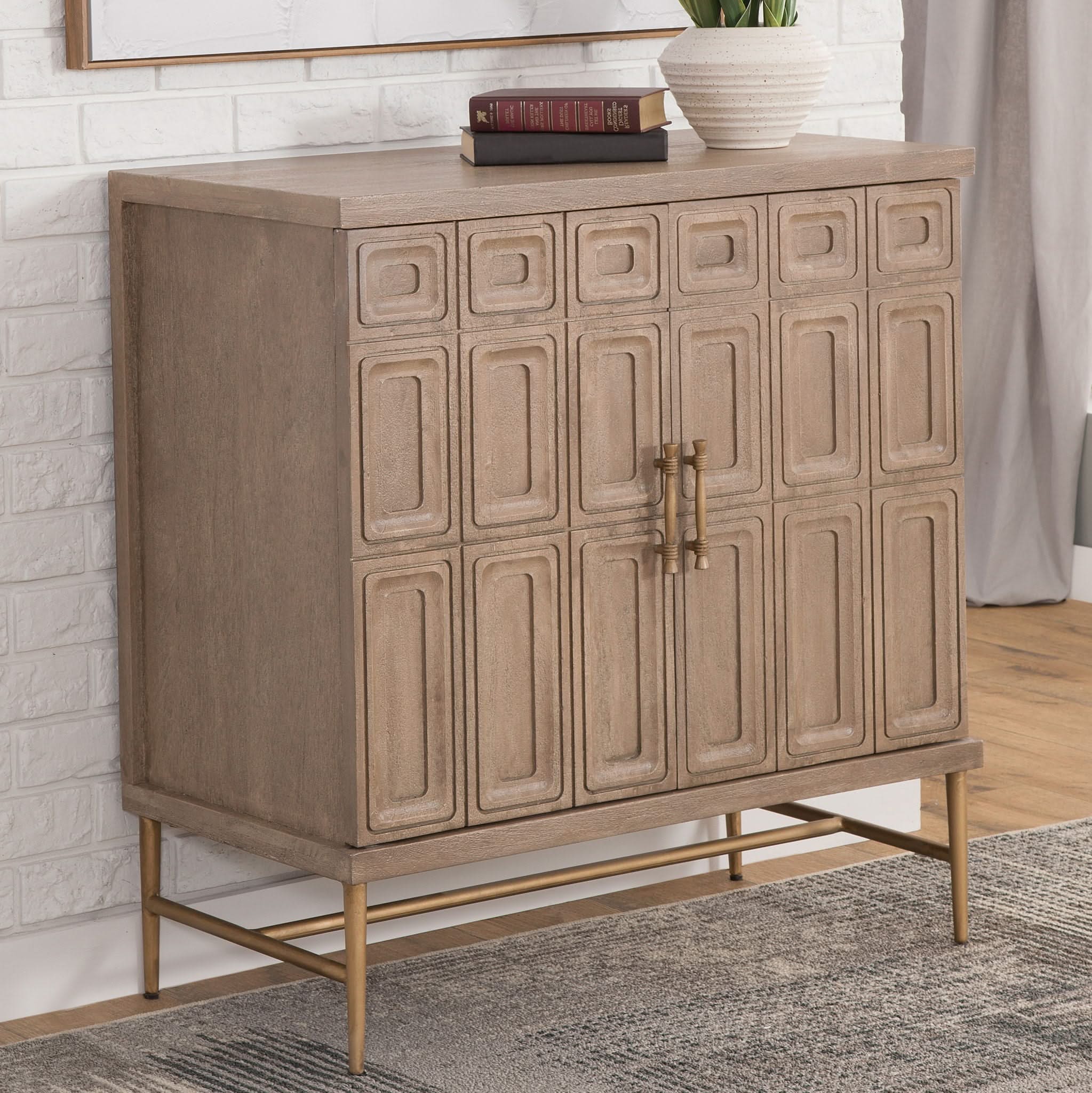 Arun - 2-Door Accent Cabinet - Light Brown - Image 2