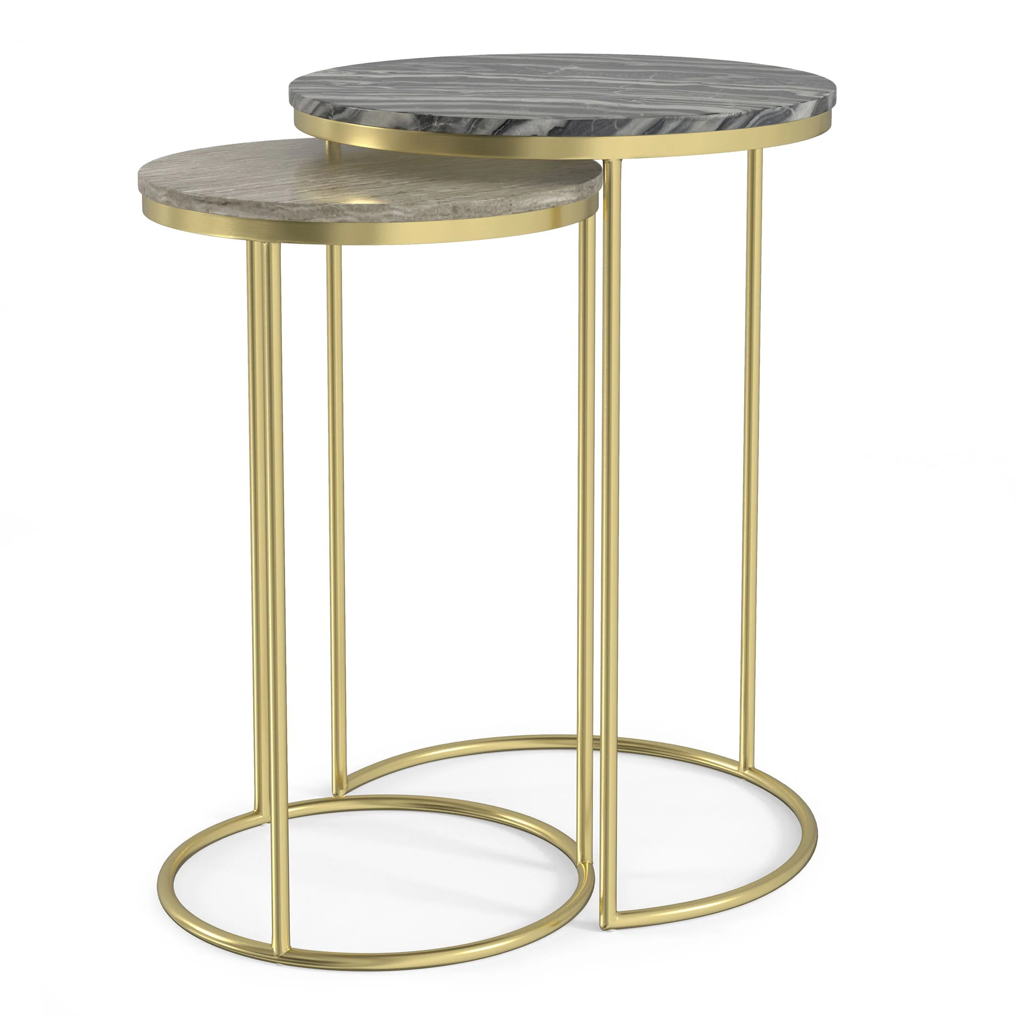 Ashley - 2 Piece Nesting Table - Gold - Image 2
