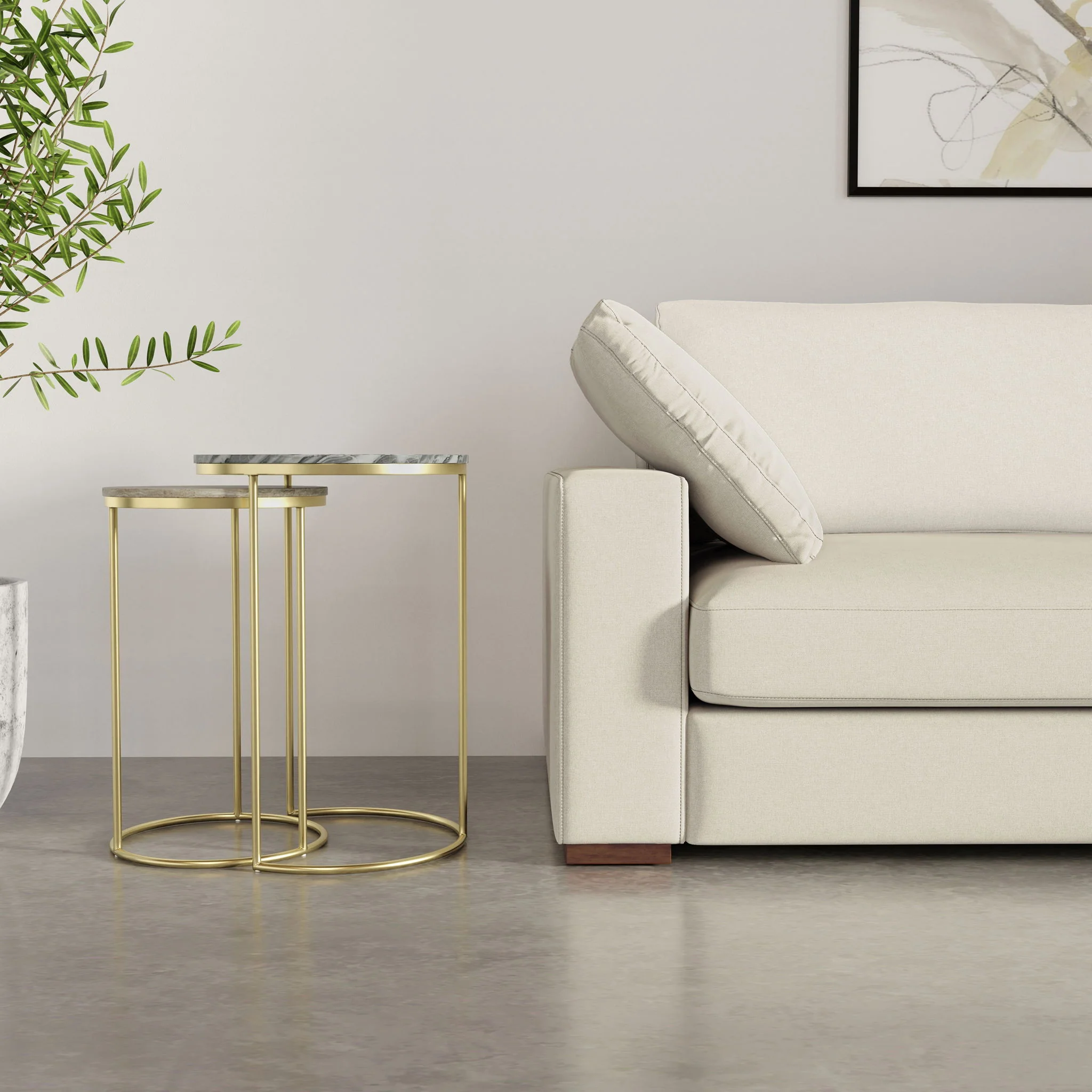Ashley - 2 Piece Nesting Table - Gold - Image 3