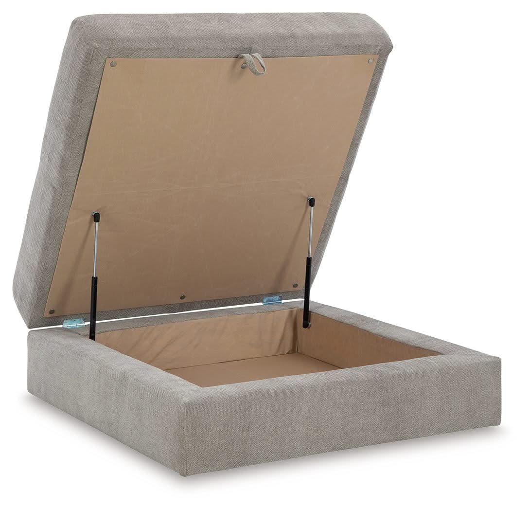 Aslan Court - Ottoman With Storage - Pebble - Image 3