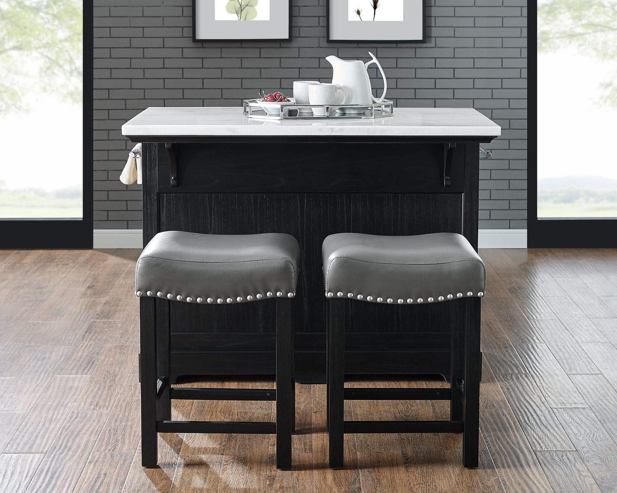 Aspen - Counter Stool (Set of 2) - Dark Gray - Image 2