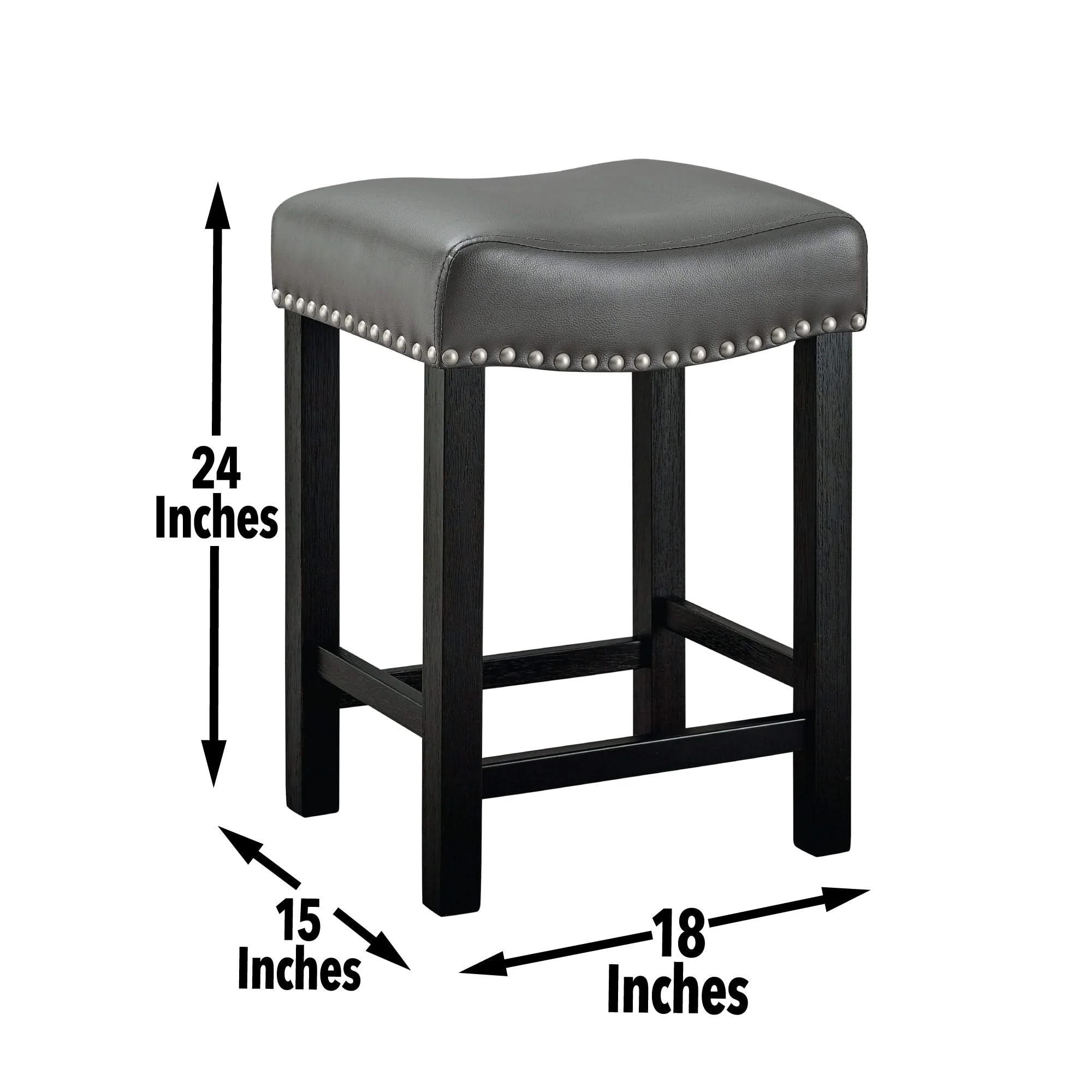 Aspen - Counter Stool (Set of 2) - Dark Gray - Image 3