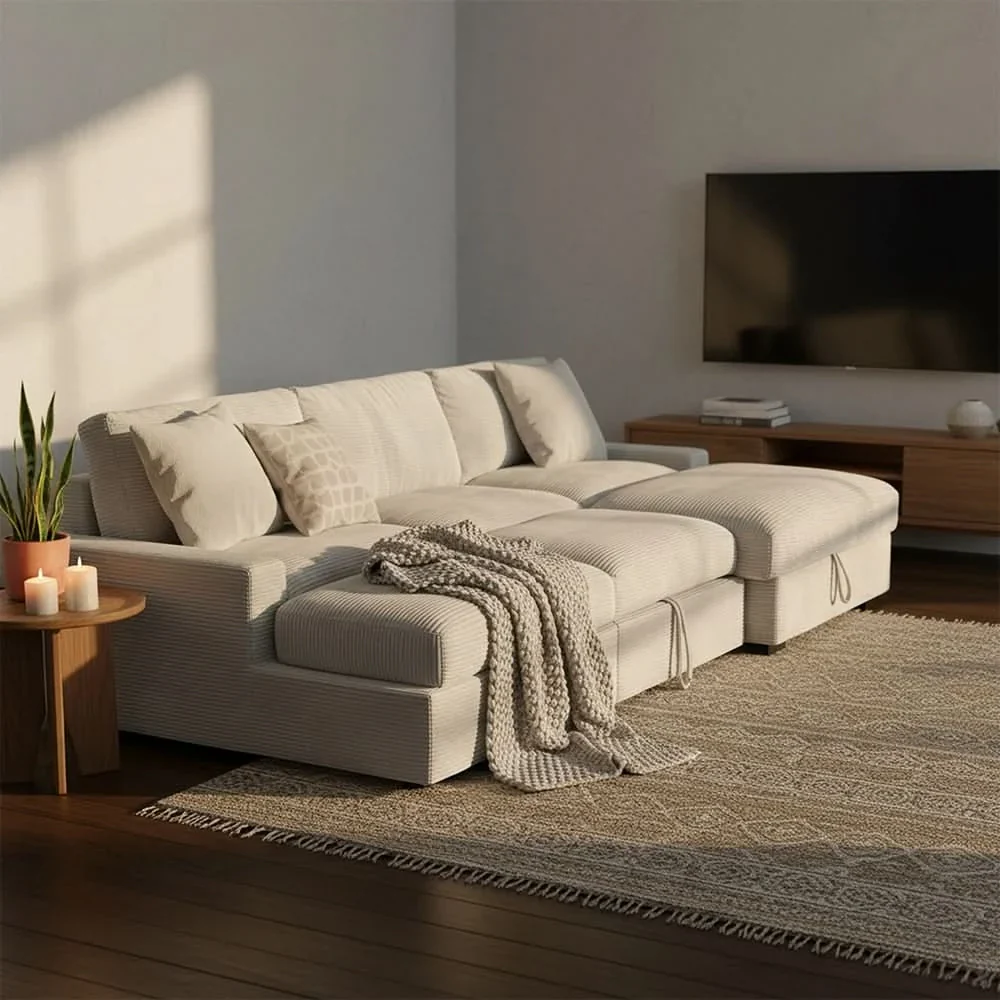 Aspen Stone 2PC Sectional with Chaise & Deep Plush Comfort Seating - Image 2