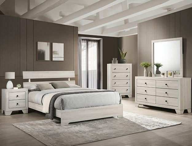 Atticus - King Platform Bed In One Box - White - Image 4