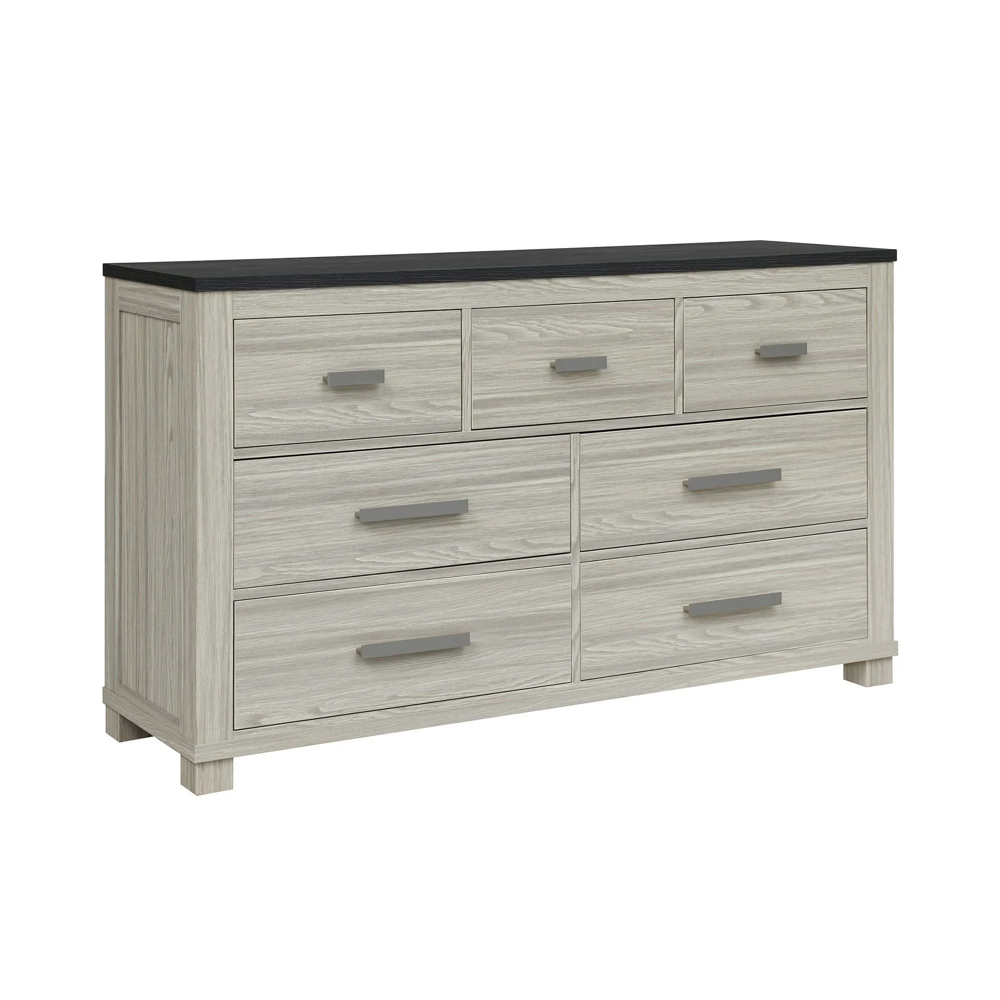 Augusta - Dresser, 7 Spacious Drawers, Block Feet - Beige Brown - Image 2