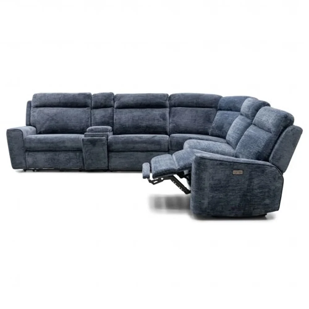 Ava Indigo Blue 6-Piece Power Reclining Sectional with Zero Gravity and Wireless Charging - Image 4